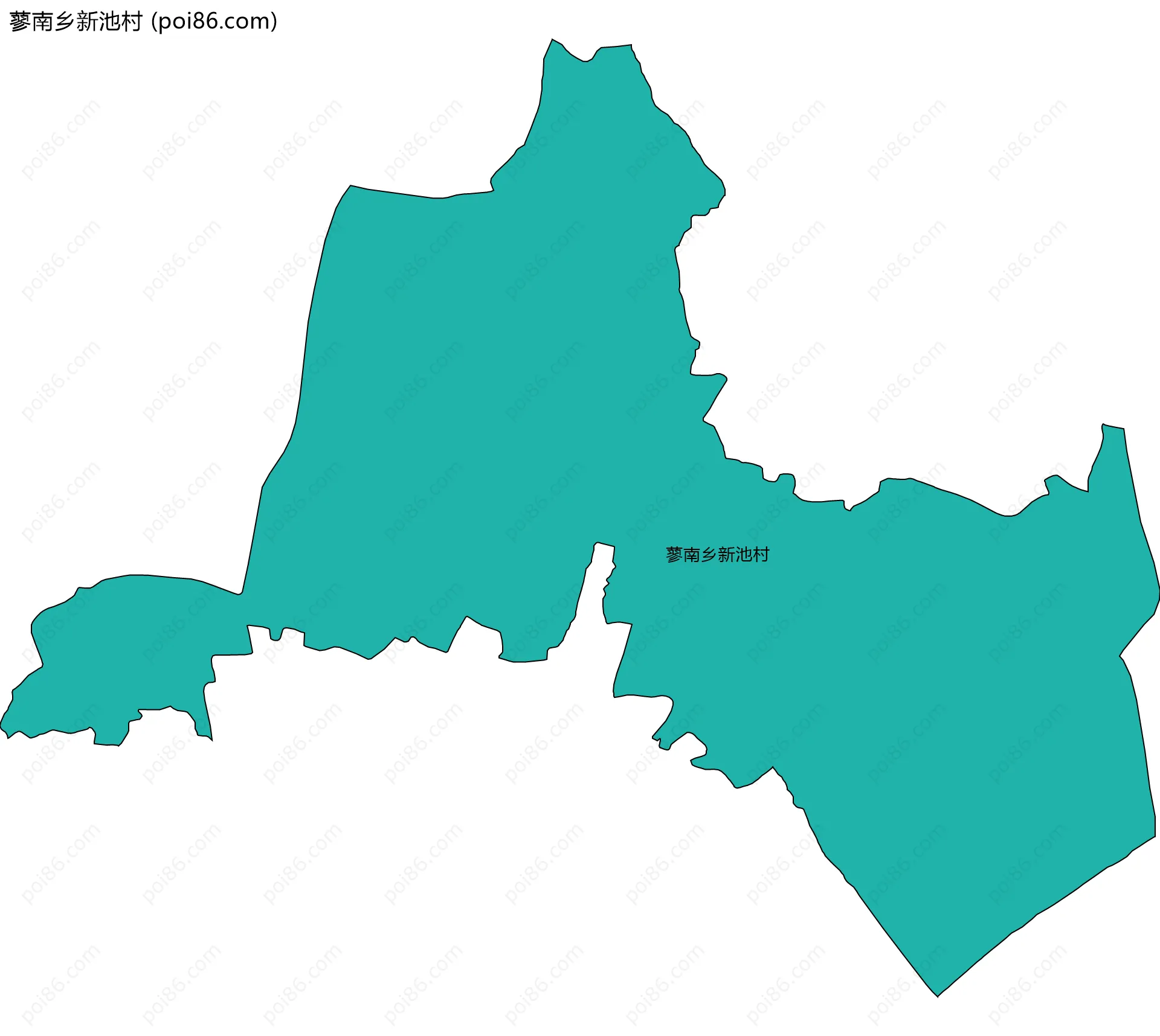 蓼南乡新池村边界地图