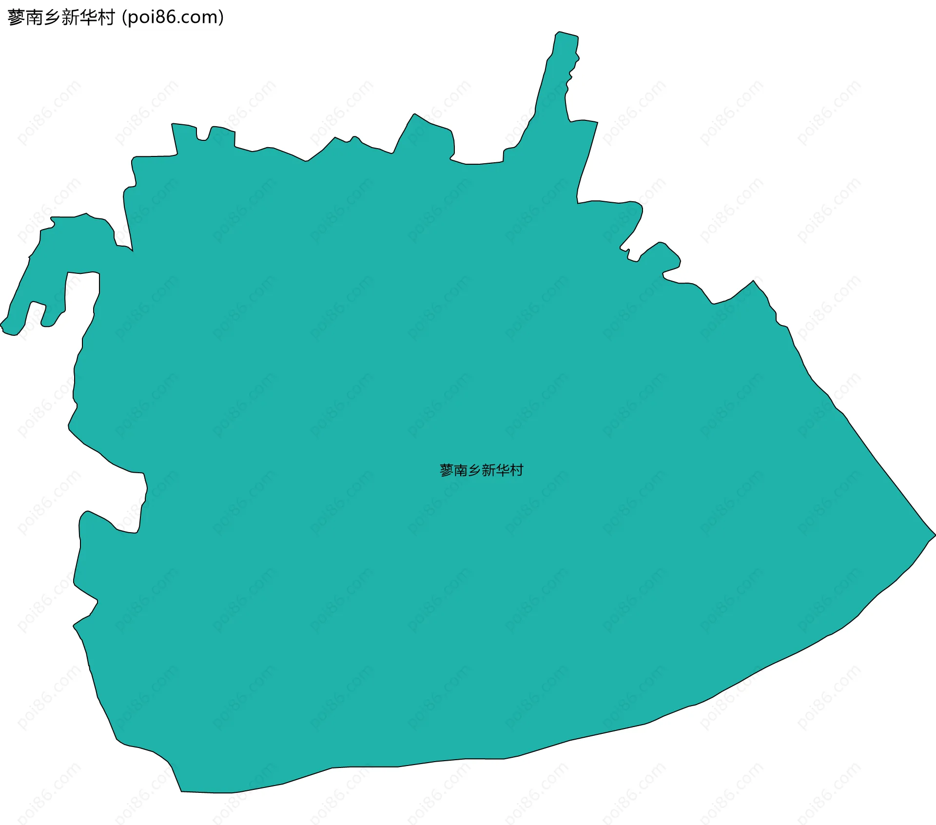 蓼南乡新华村边界地图