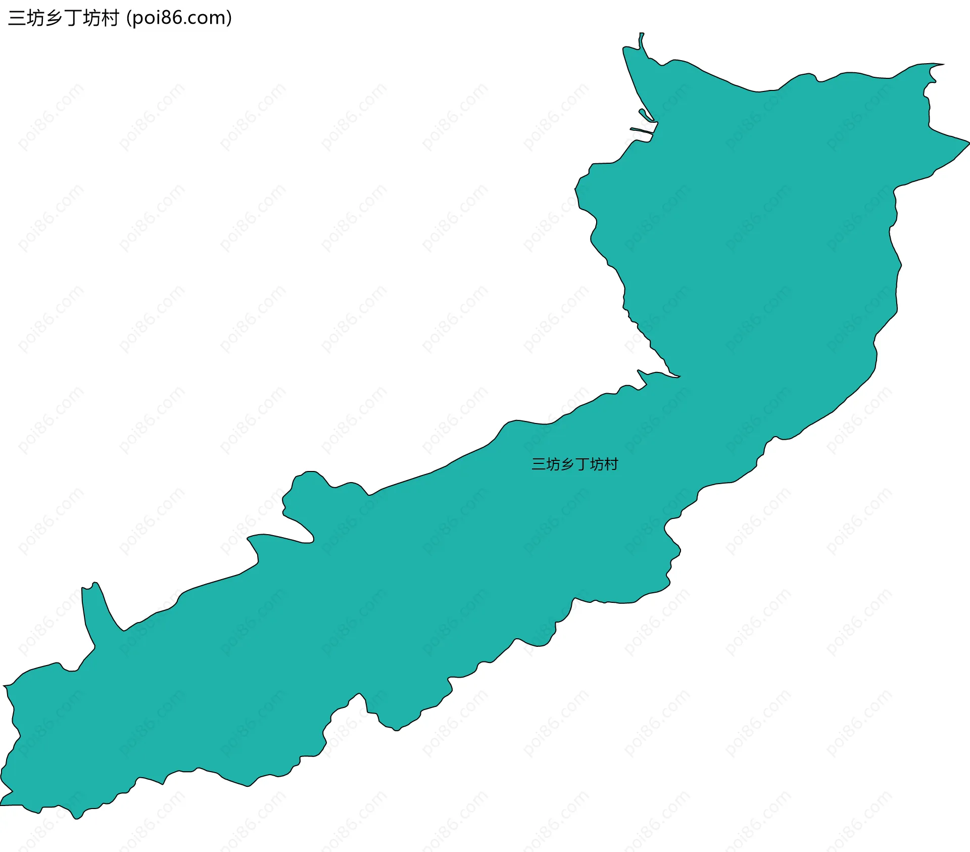 三坊乡丁坊村边界地图