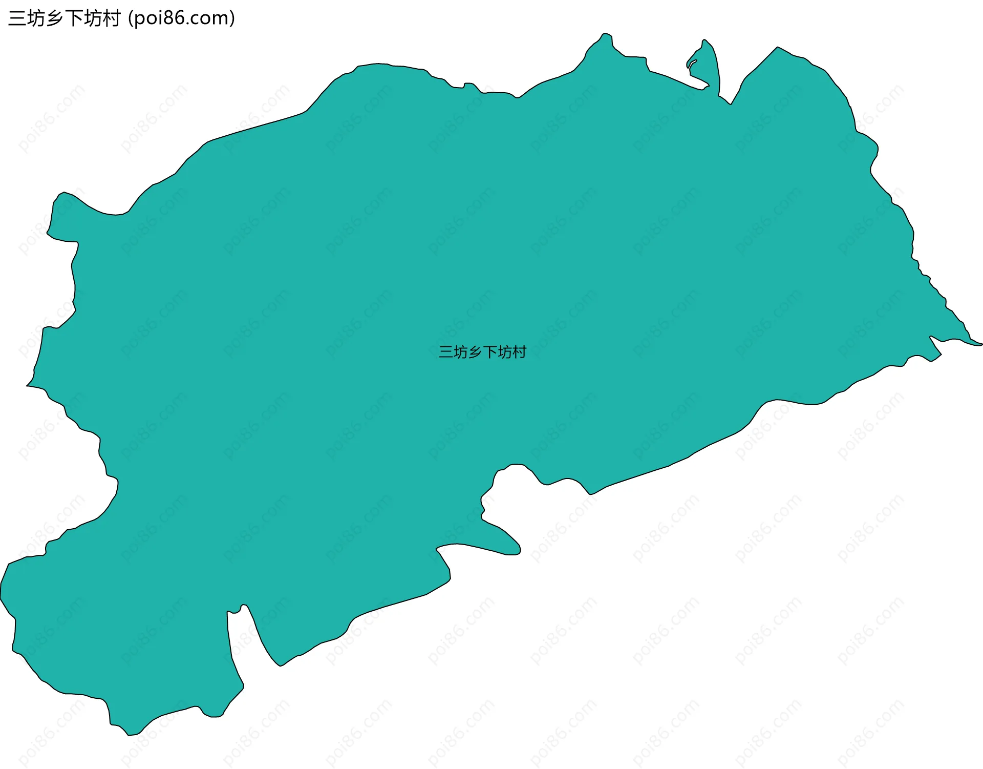 三坊乡下坊村边界地图