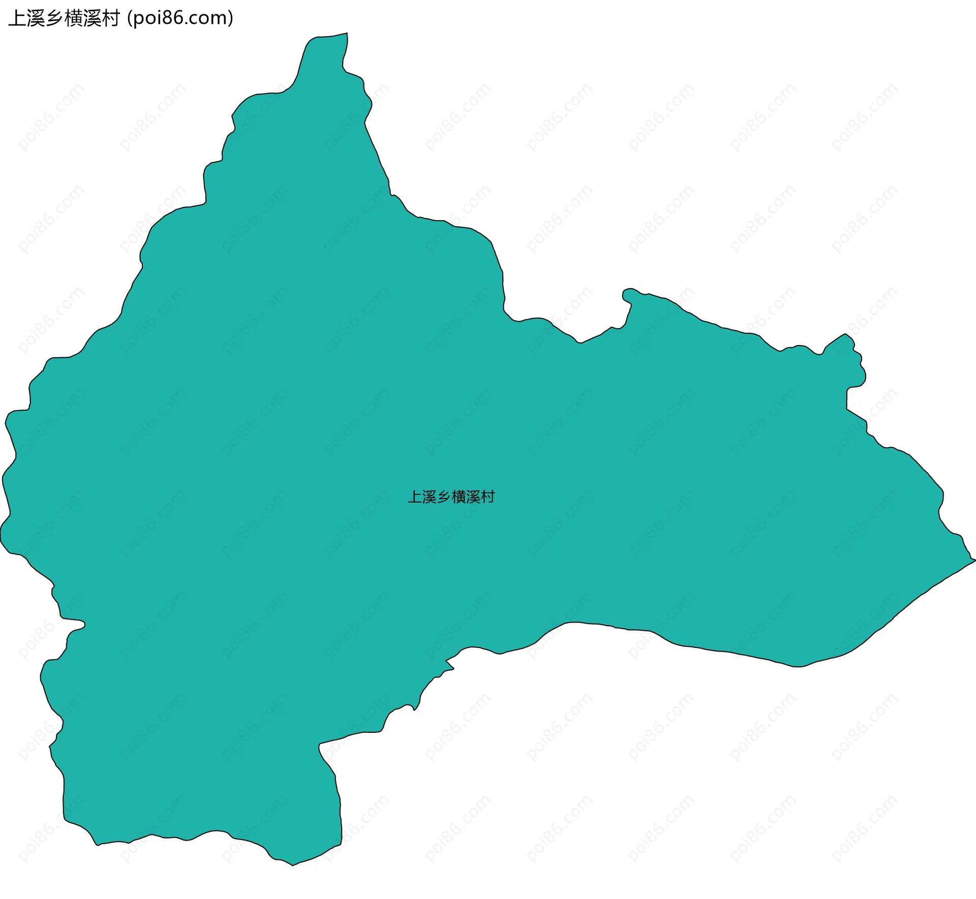 上溪乡横溪村边界地图