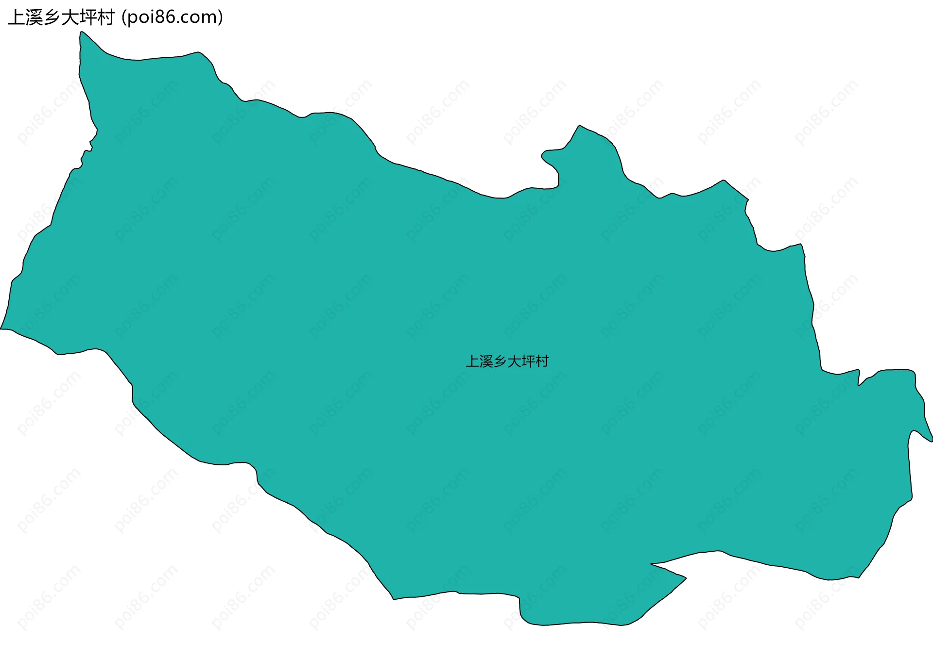 上溪乡大坪村边界地图
