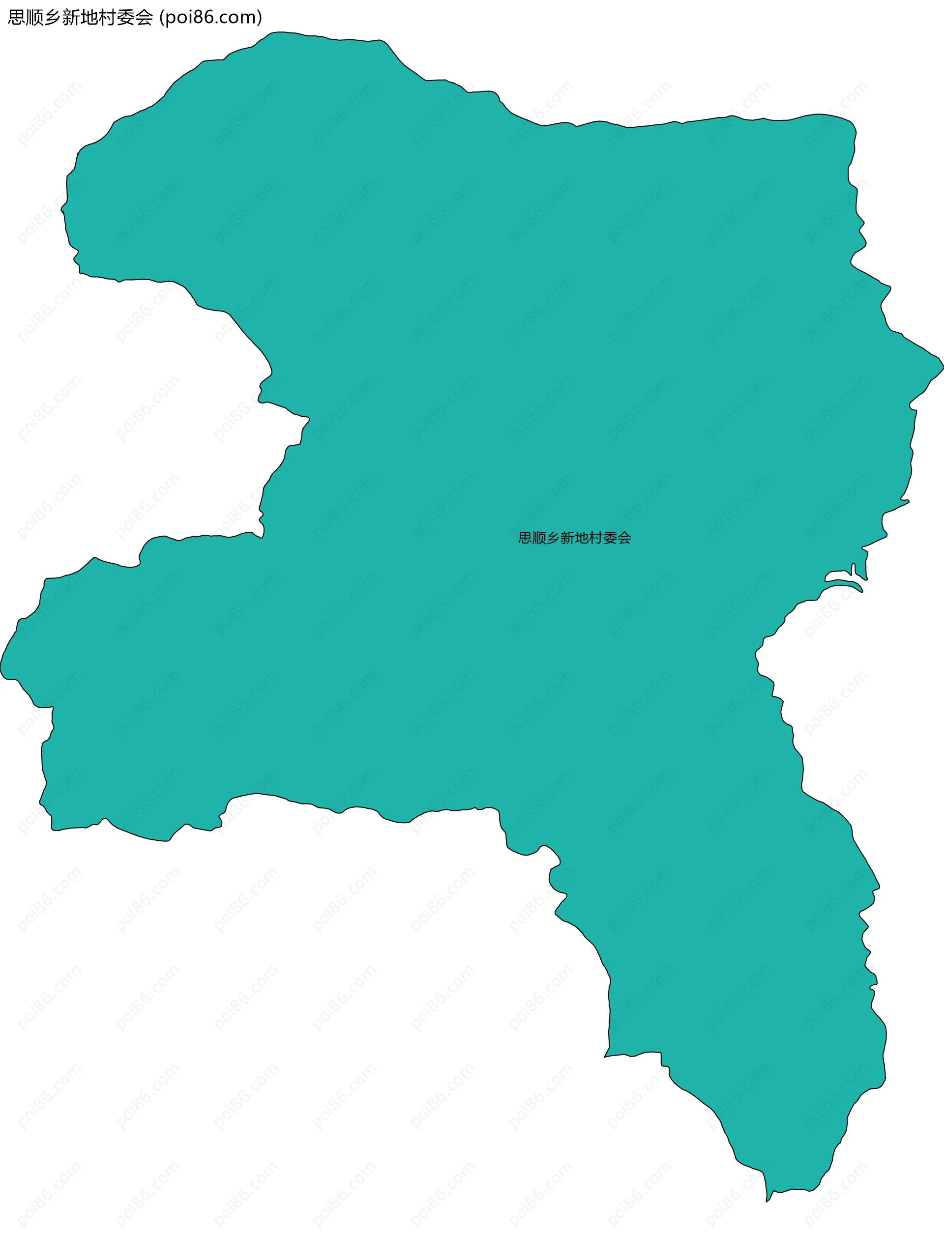 思顺乡新地村委会边界地图