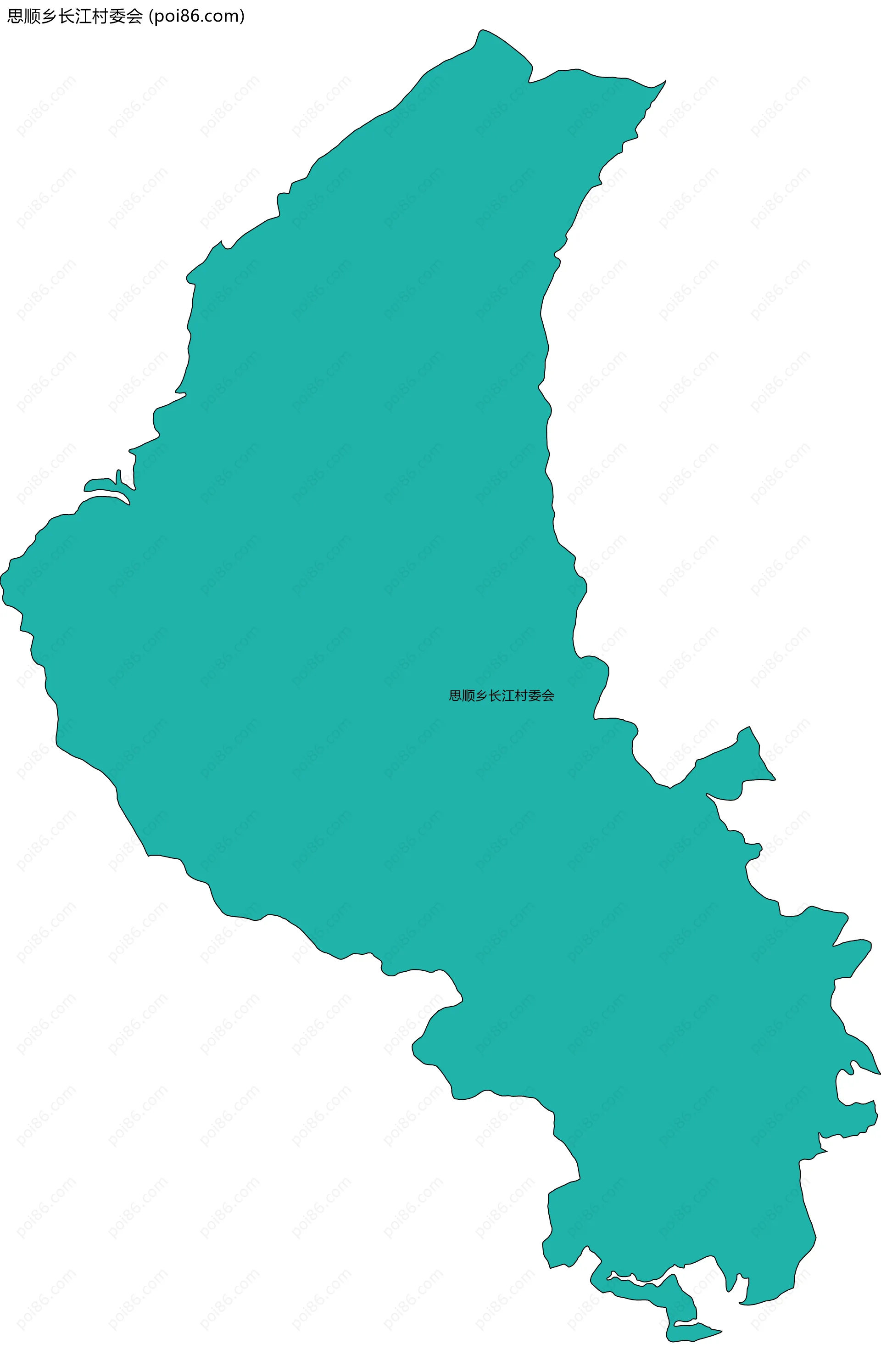 思顺乡长江村委会边界地图