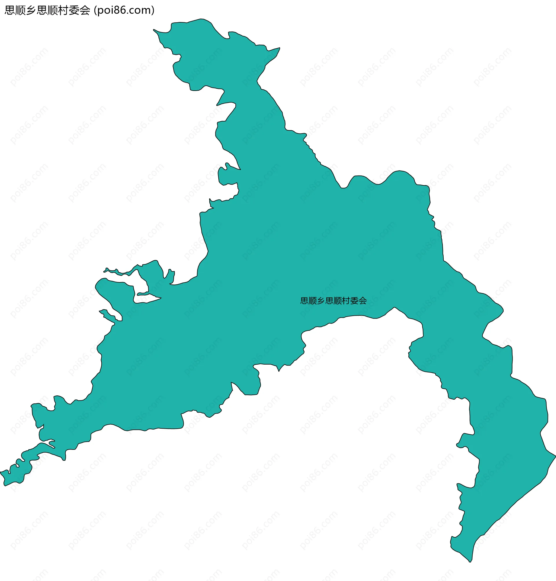 思顺乡思顺村委会边界地图
