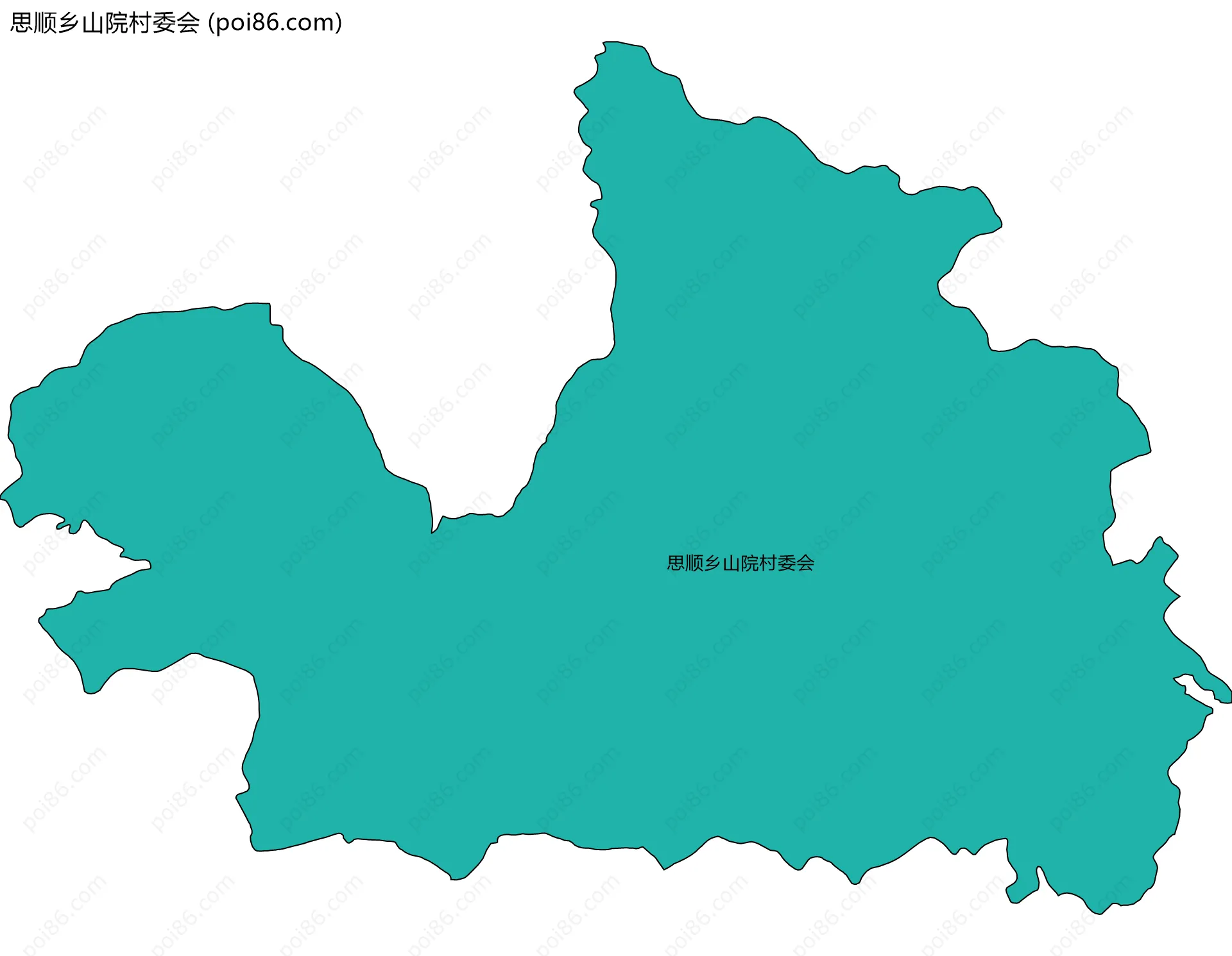 思顺乡山院村委会边界地图