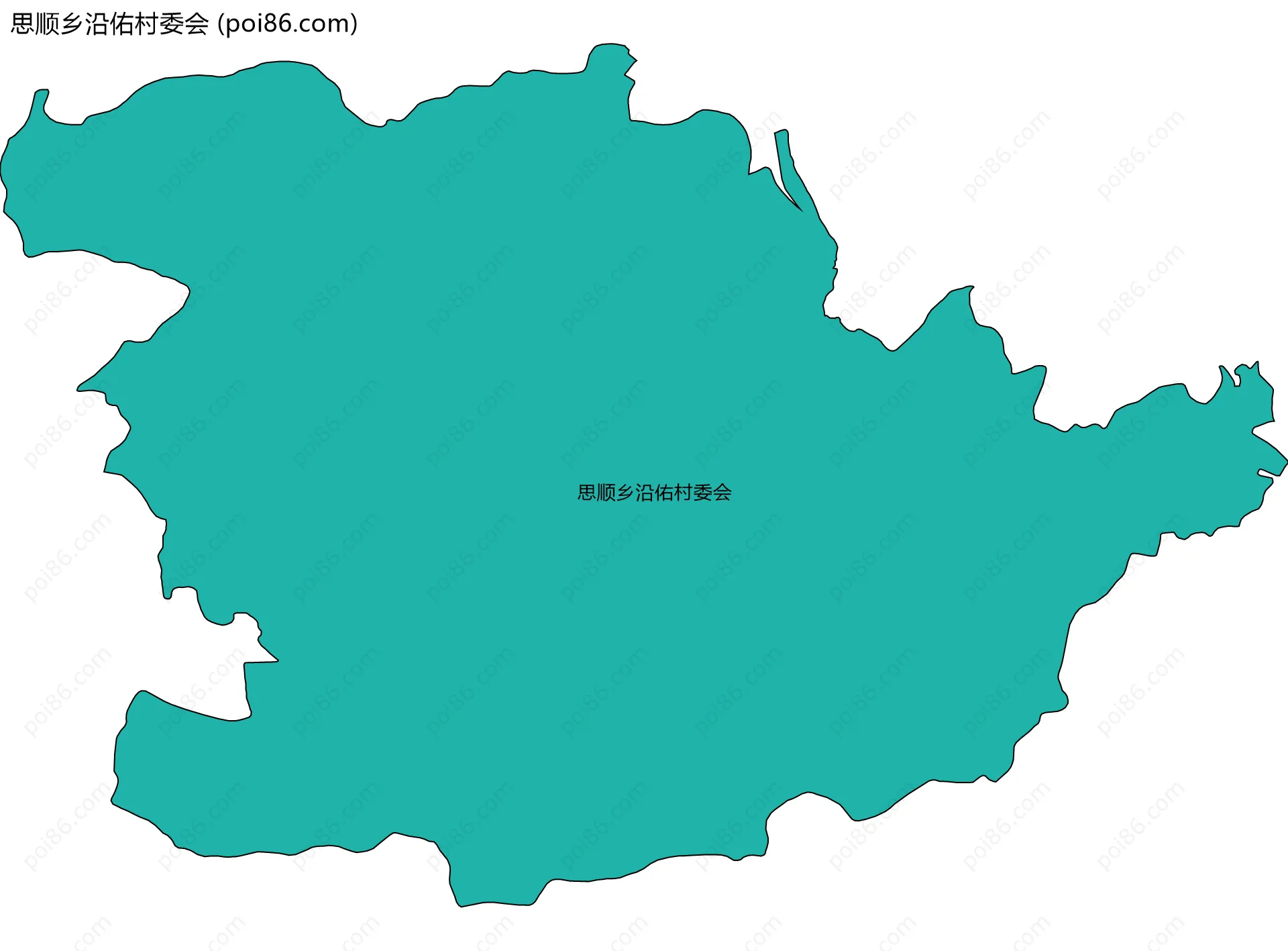 思顺乡沿佑村委会边界地图