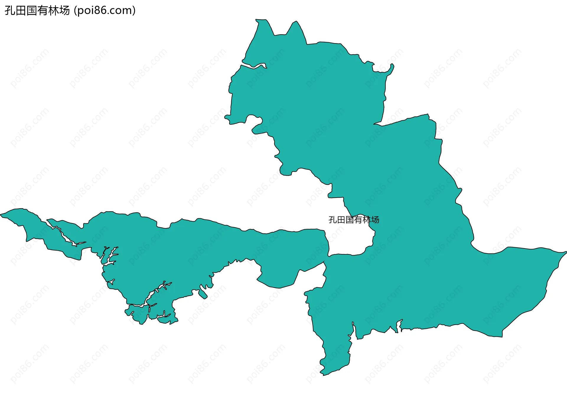 孔田国有林场边界地图