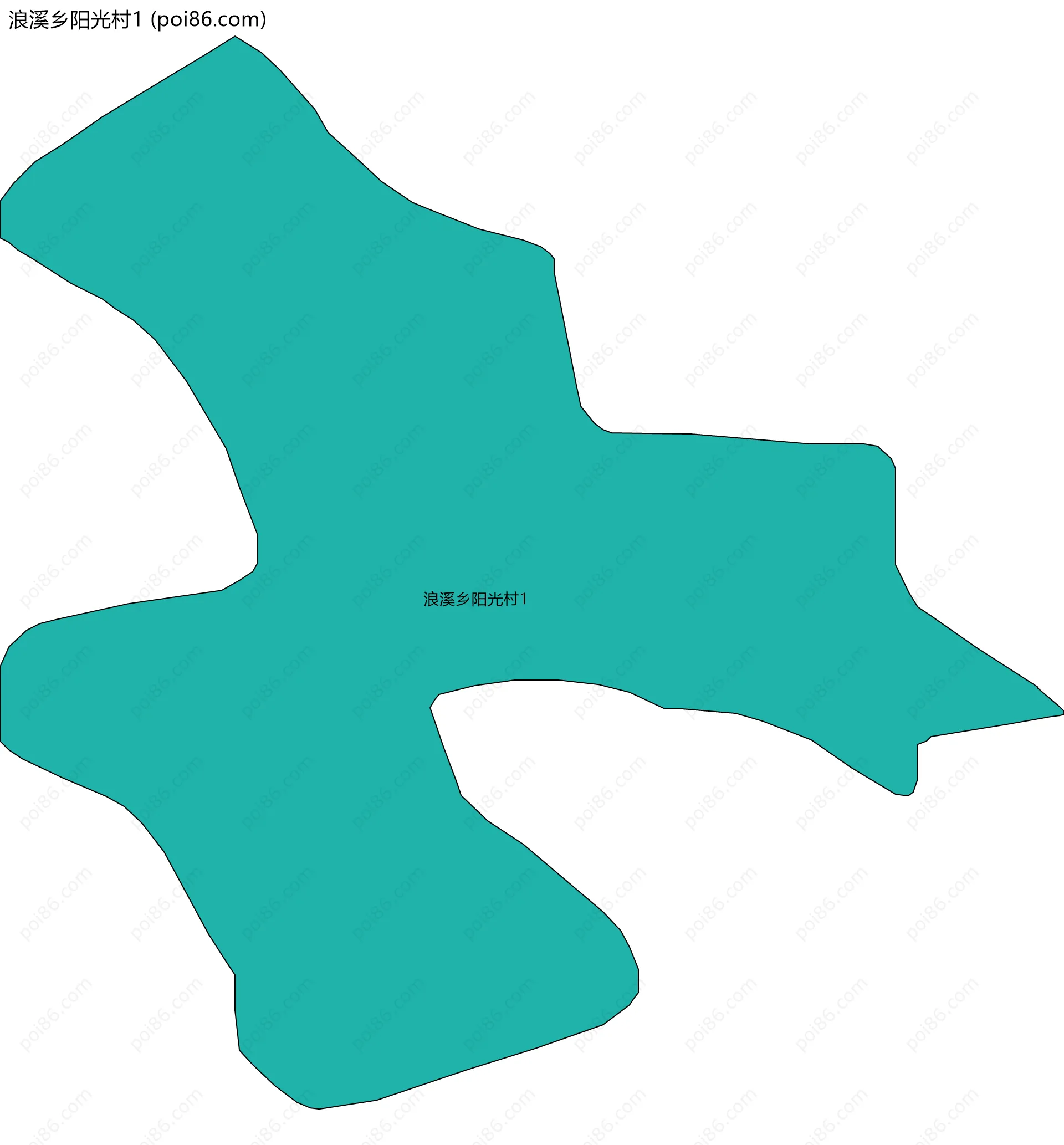 浪溪乡阳光村1边界地图