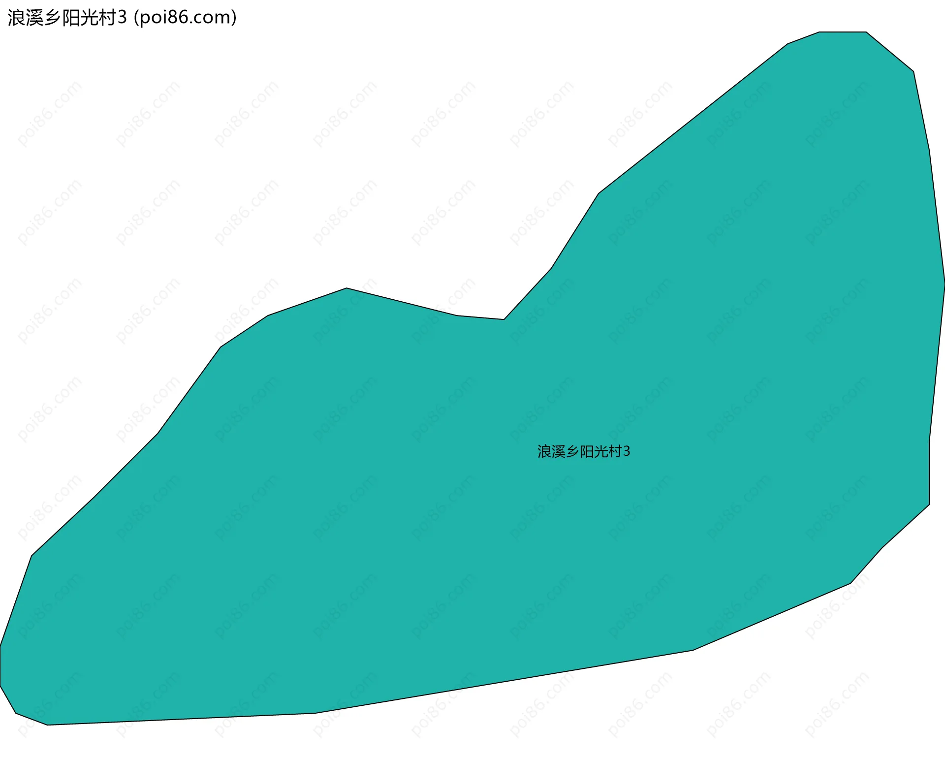 浪溪乡阳光村3边界地图