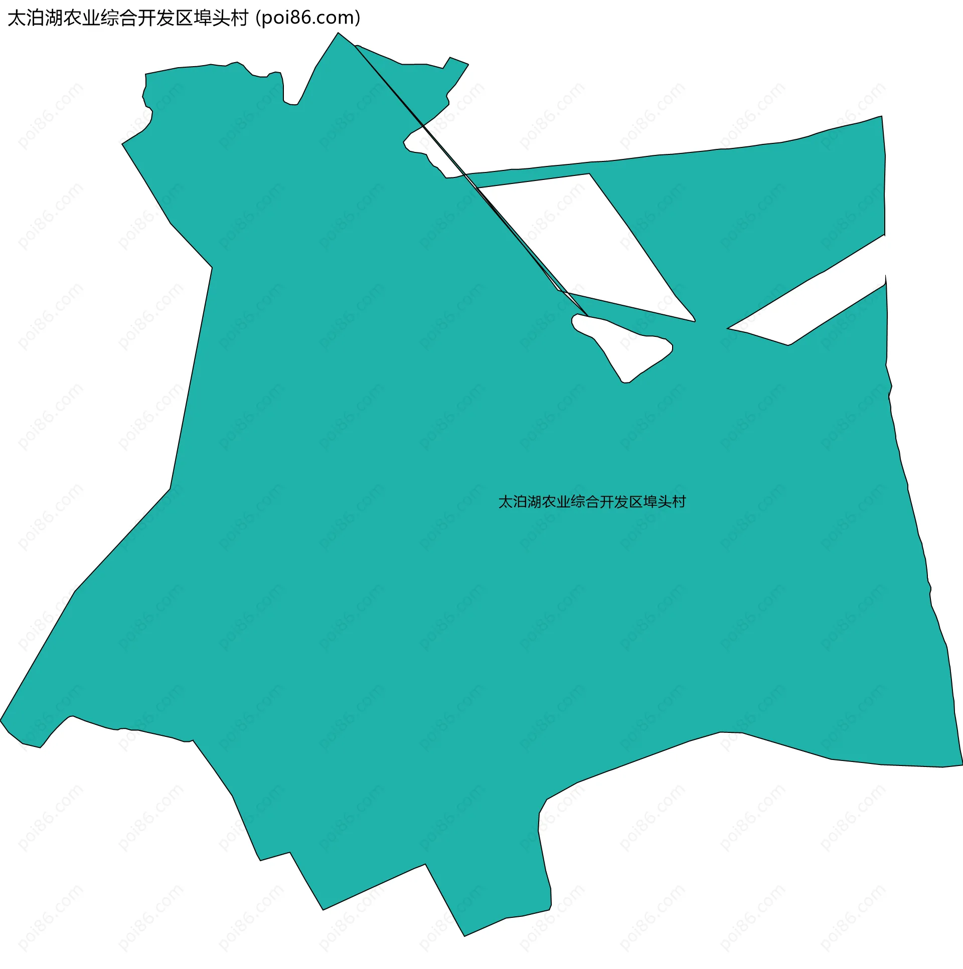 太泊湖农业综合开发区埠头村边界地图