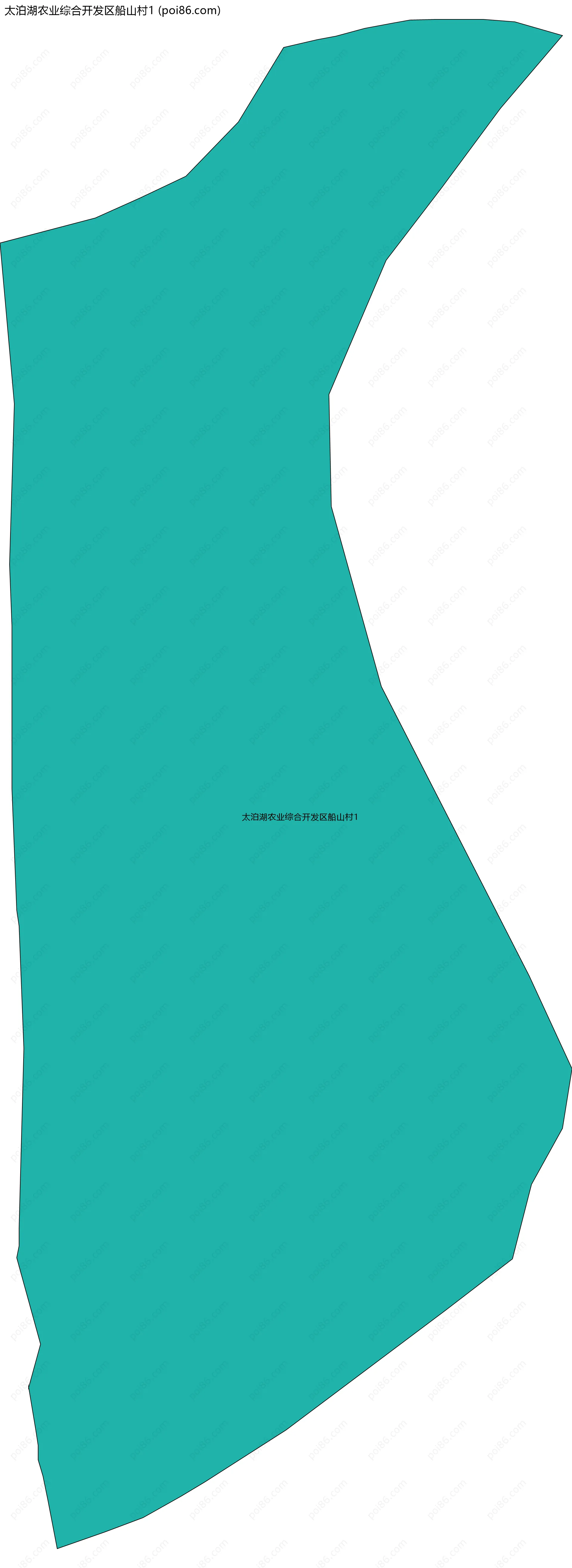 太泊湖农业综合开发区船山村1边界地图