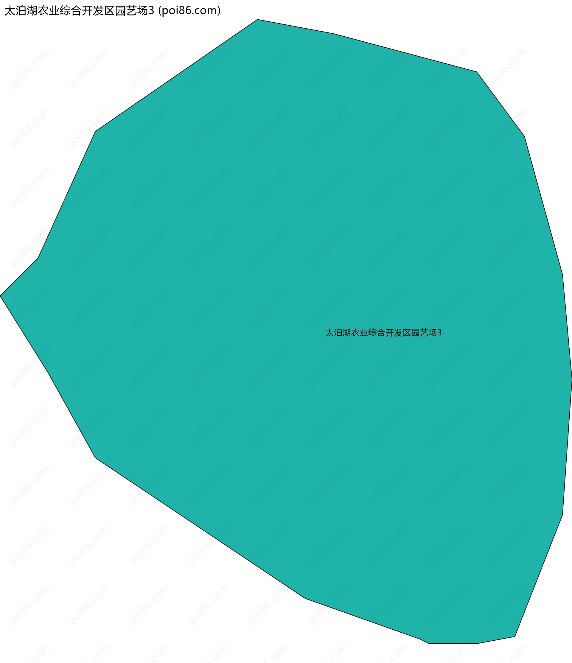 太泊湖农业综合开发区园艺场3边界地图