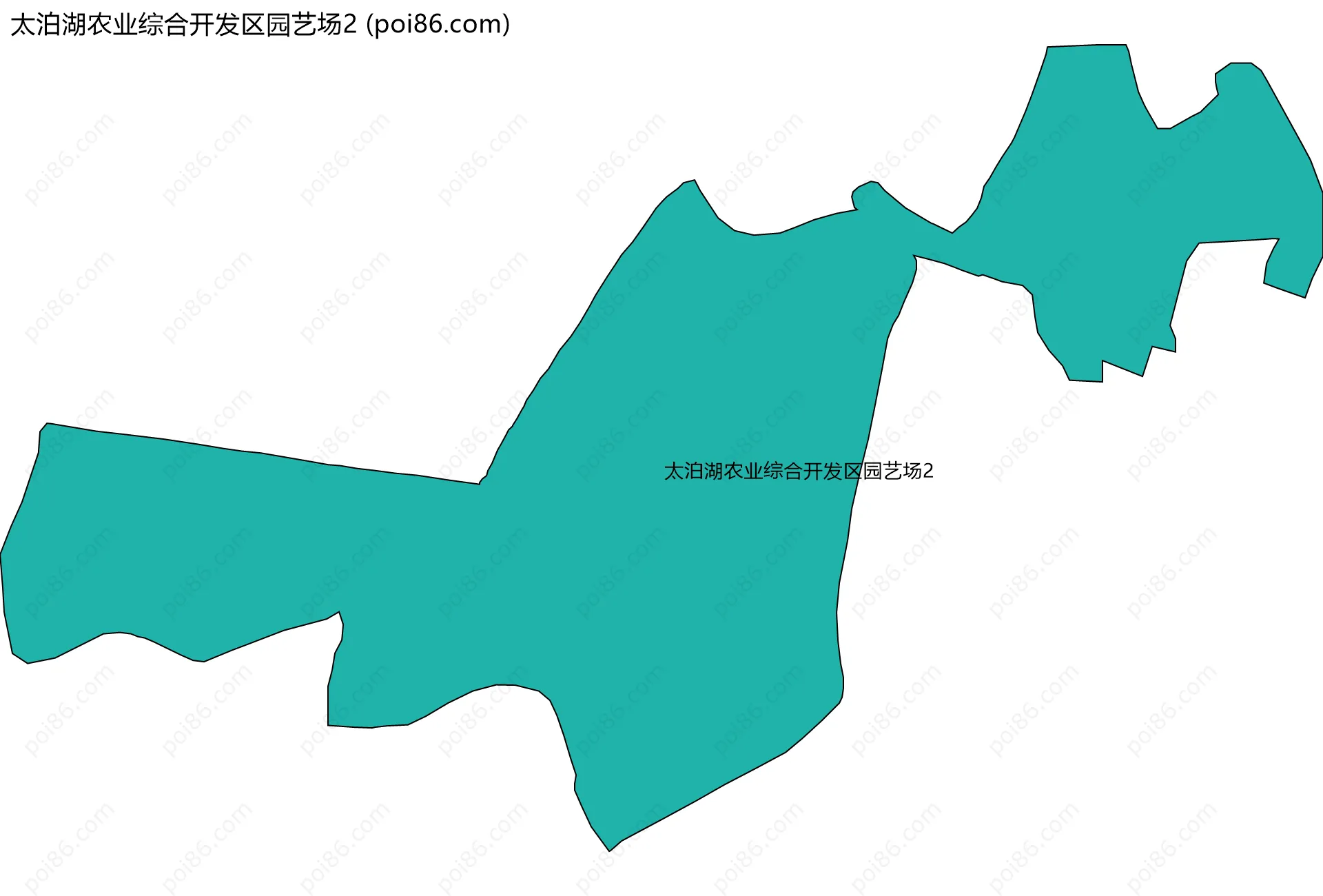 太泊湖农业综合开发区园艺场2边界地图