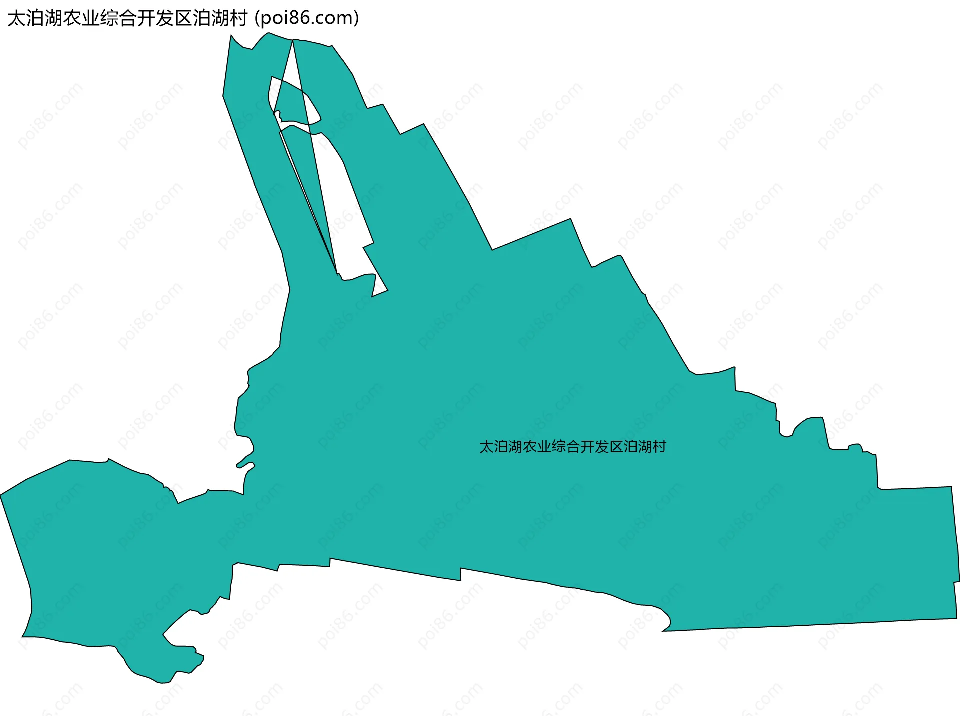 太泊湖农业综合开发区泊湖村边界地图