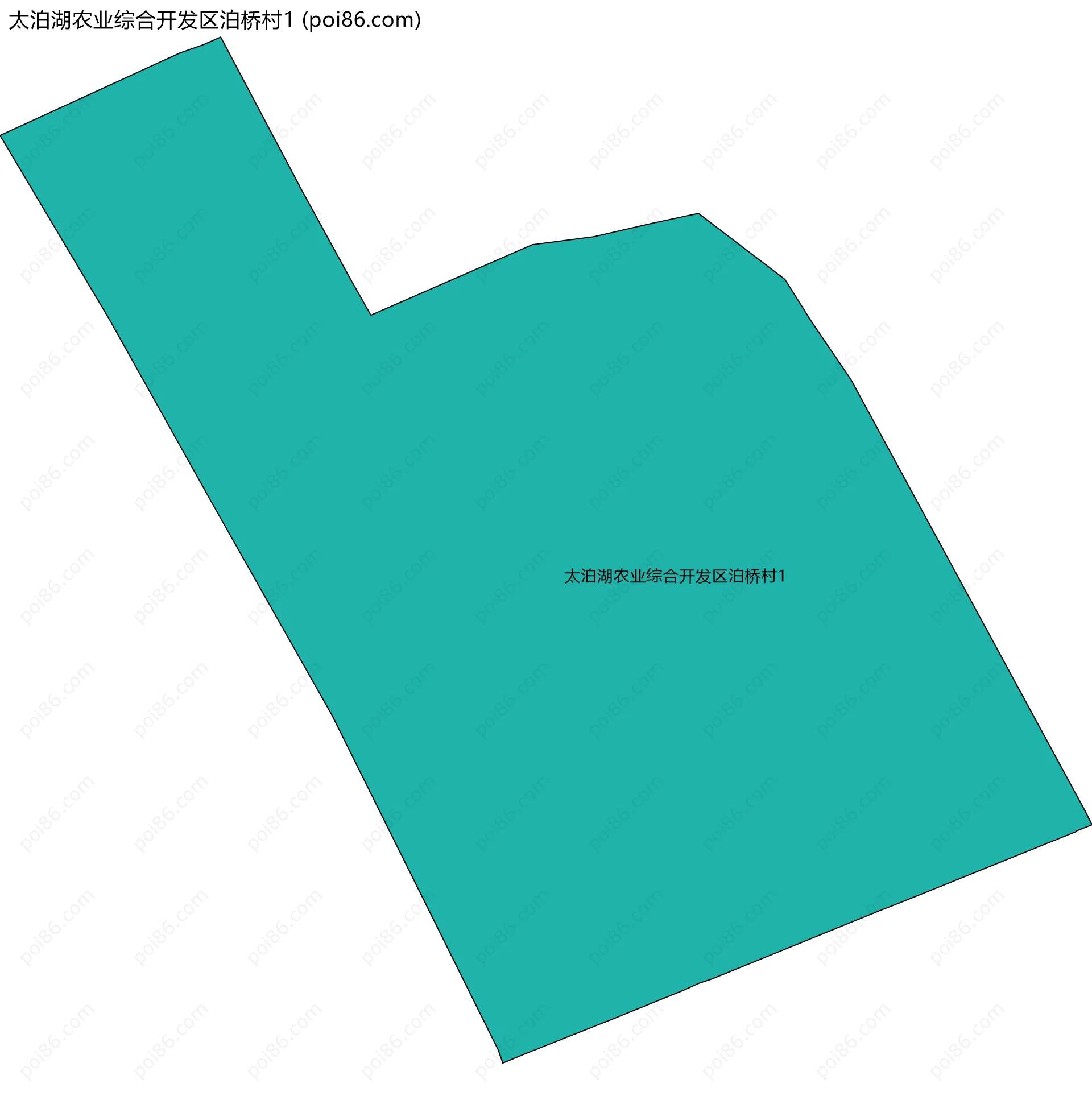 太泊湖农业综合开发区泊桥村1边界地图