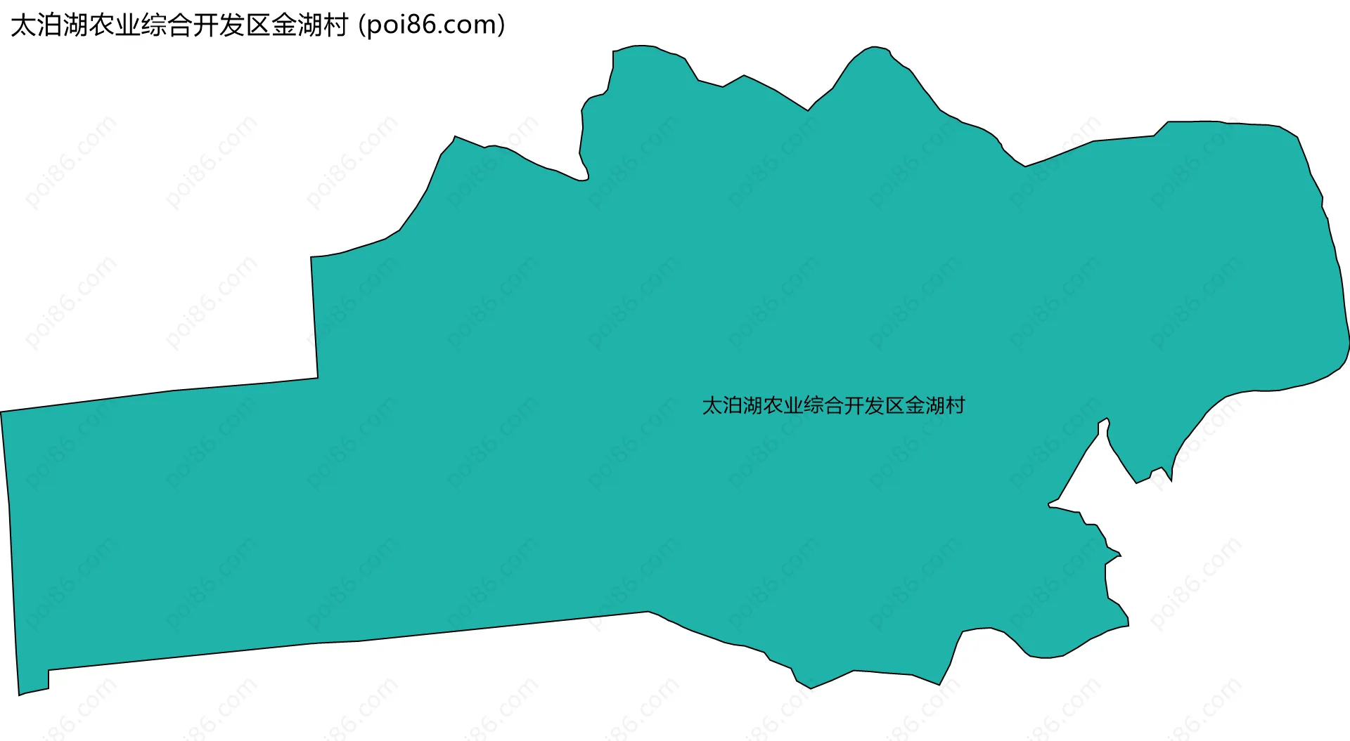 太泊湖农业综合开发区金湖村边界地图