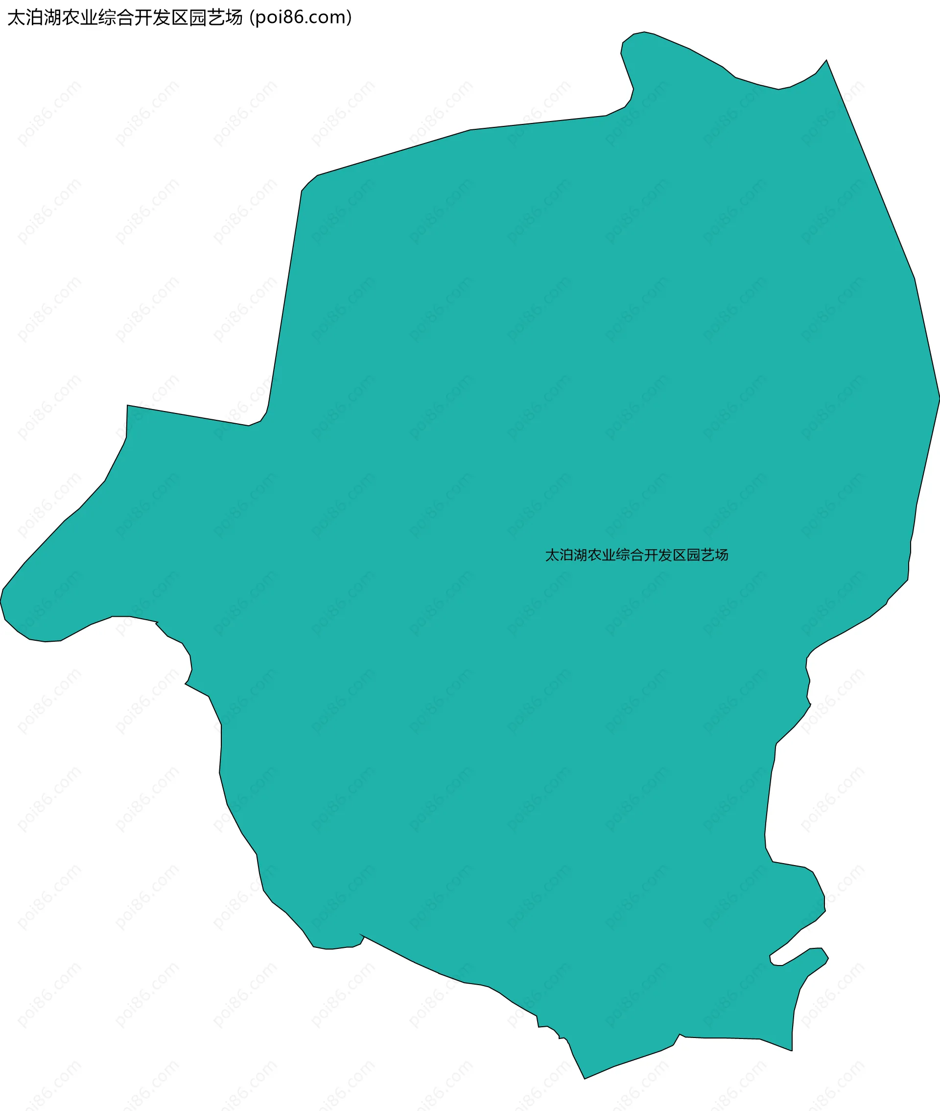 太泊湖农业综合开发区园艺场边界地图