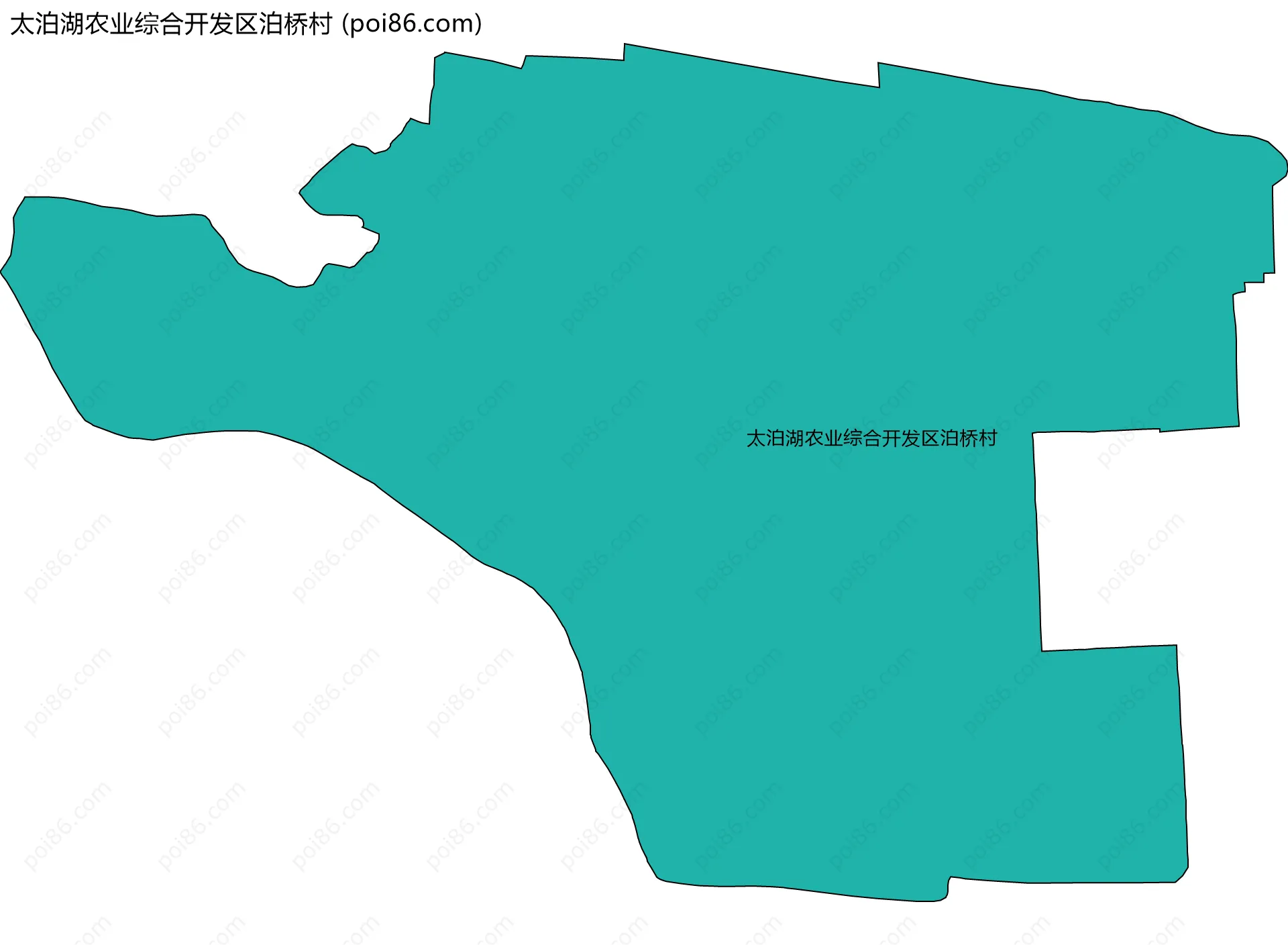 太泊湖农业综合开发区泊桥村边界地图