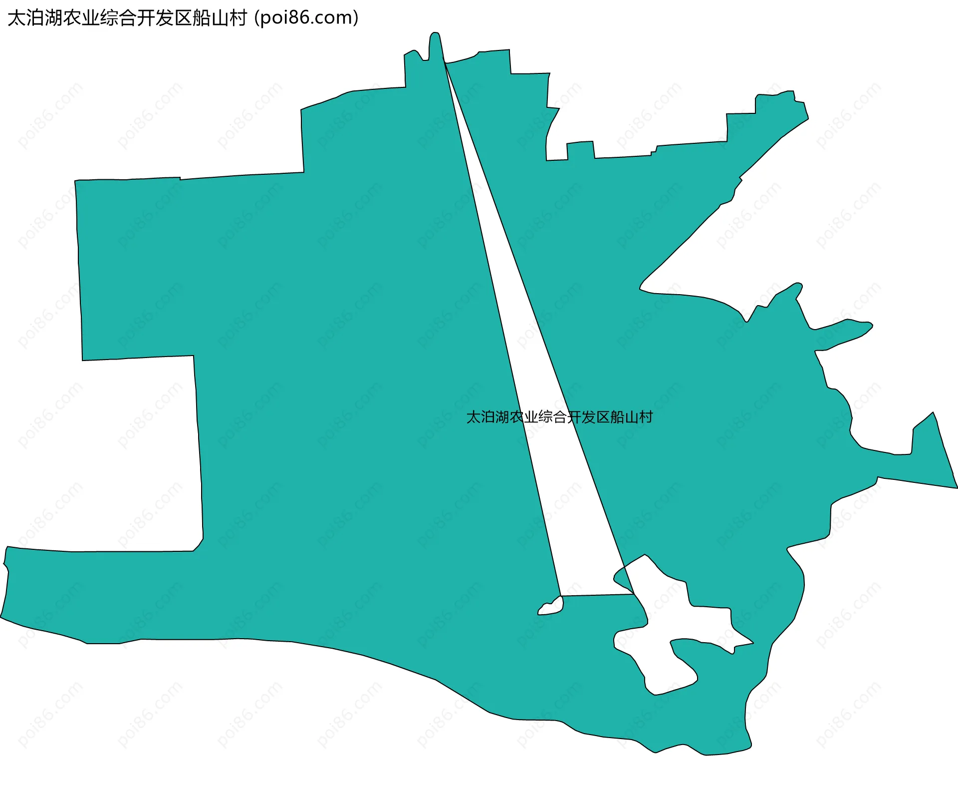 太泊湖农业综合开发区船山村边界地图