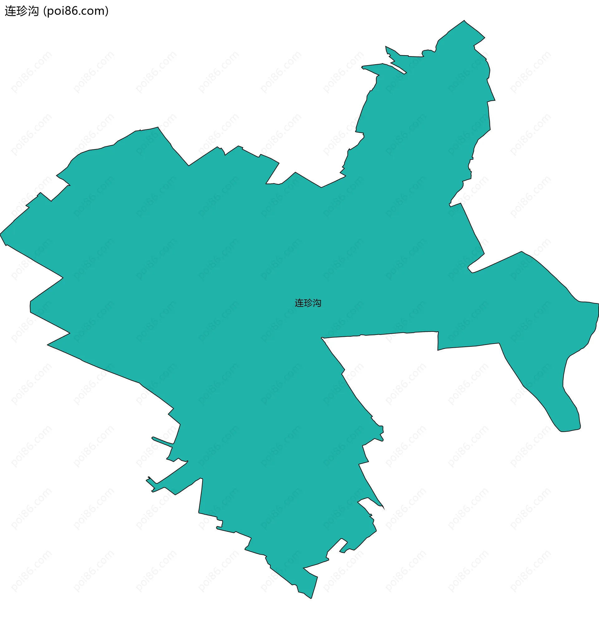 连珍沟边界地图