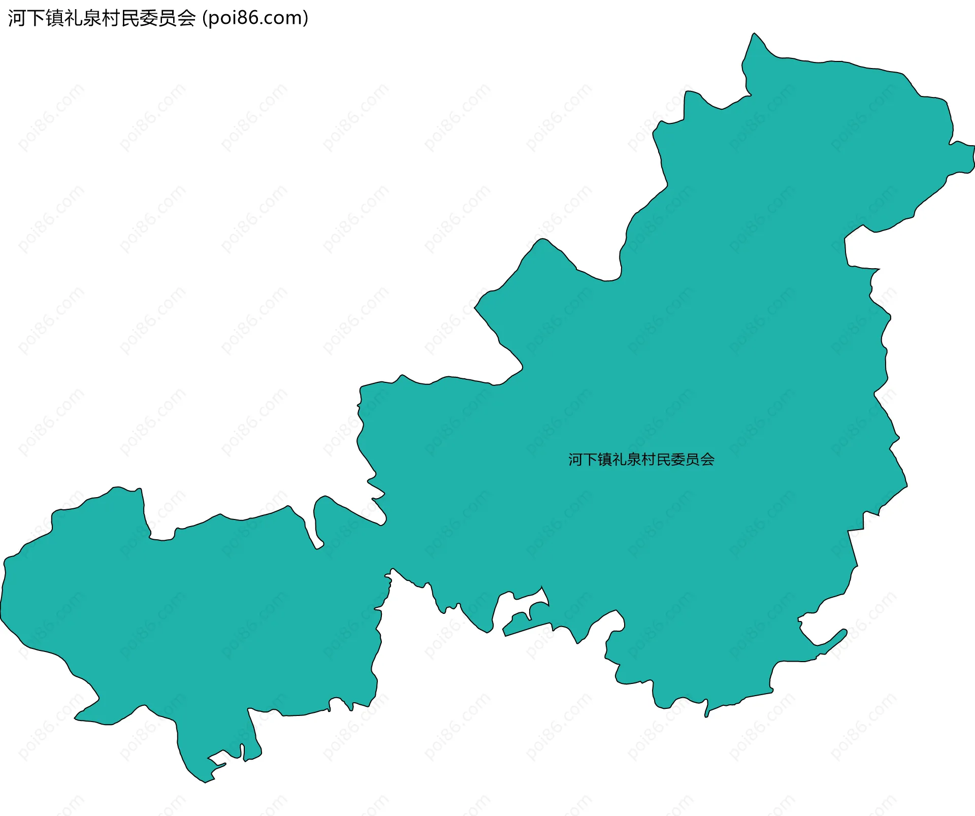 河下镇礼泉村民委员会边界地图