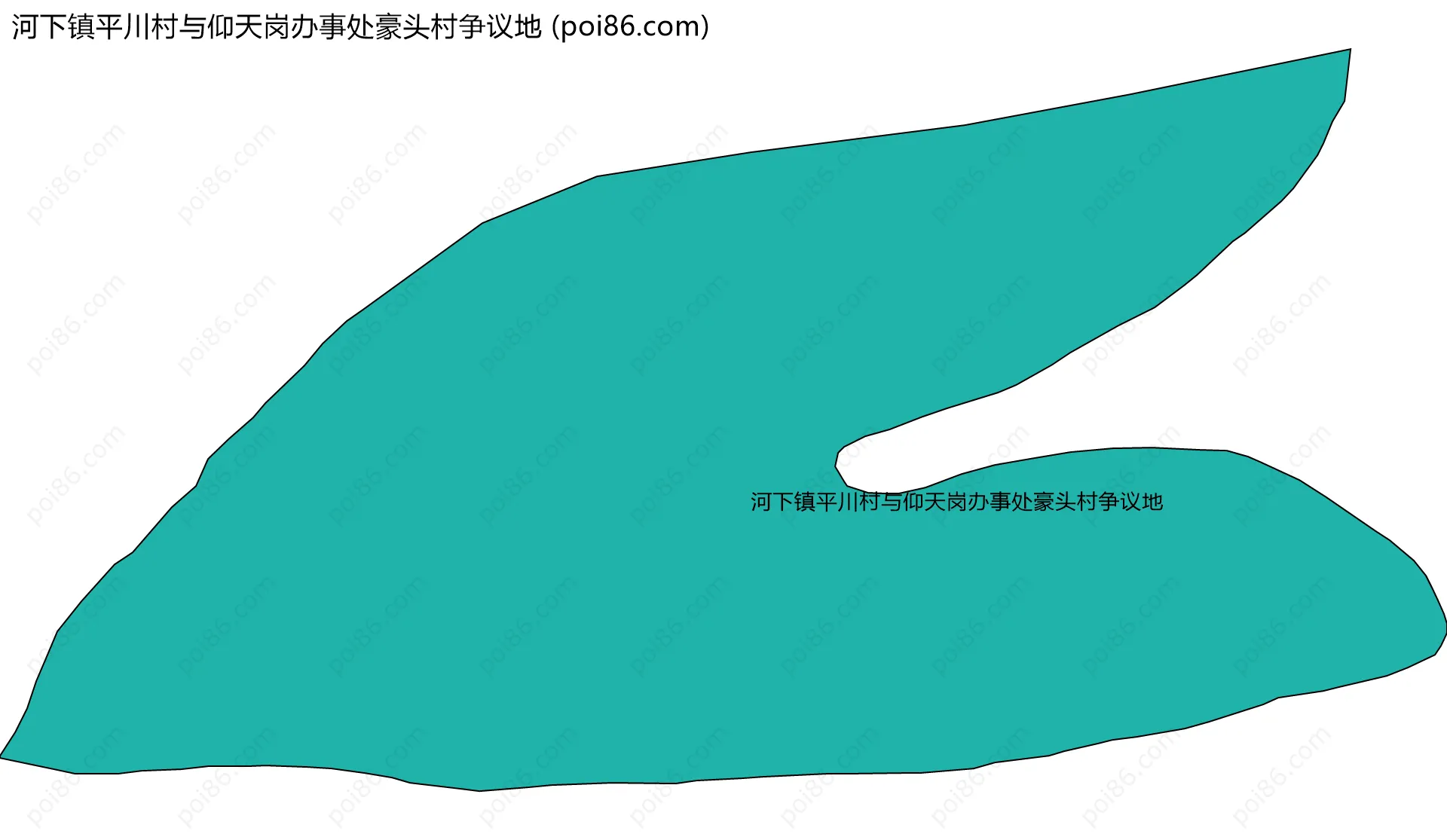 河下镇平川村与仰天岗办事处豪头村争议地边界地图