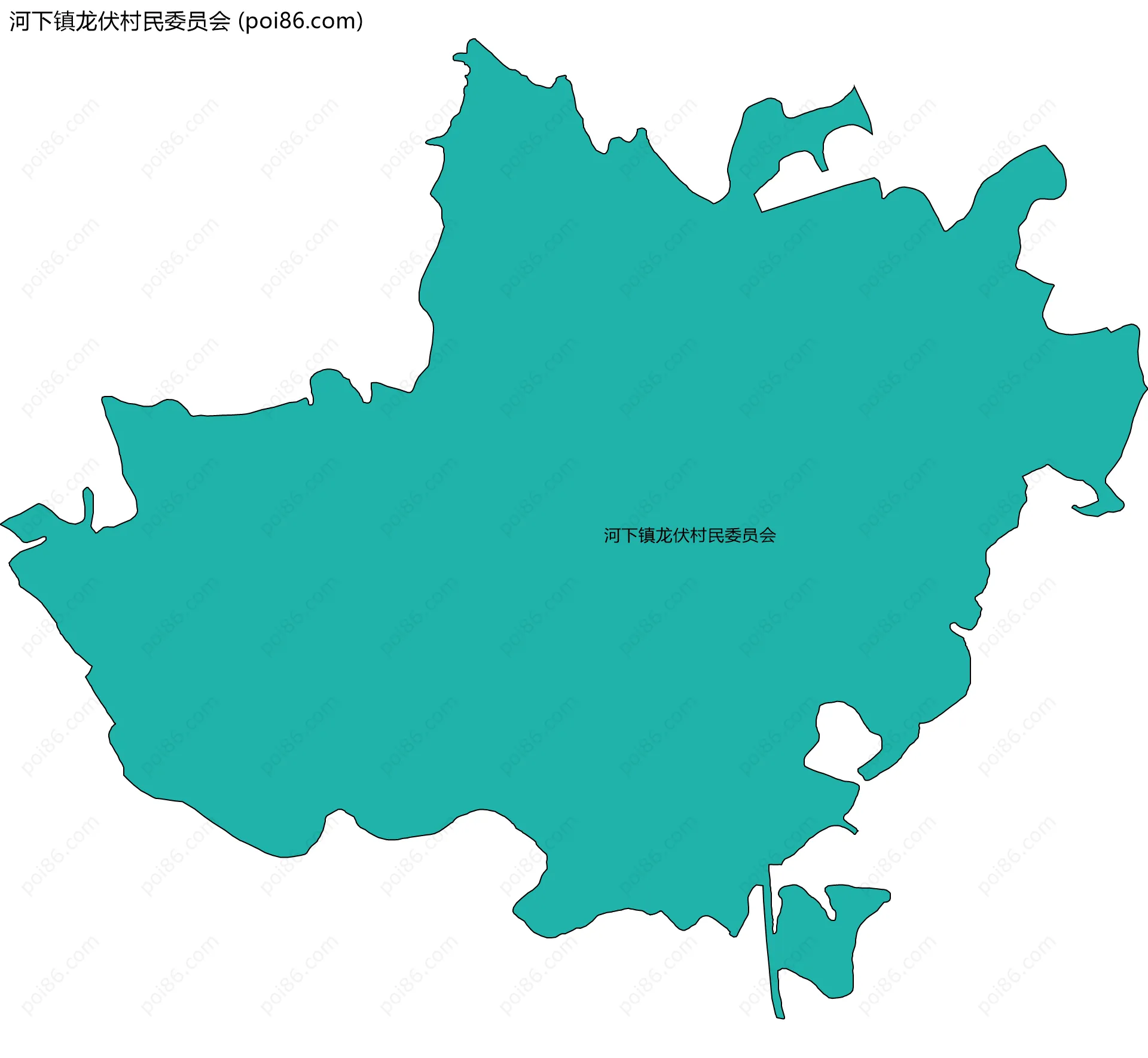 河下镇龙伏村民委员会边界地图