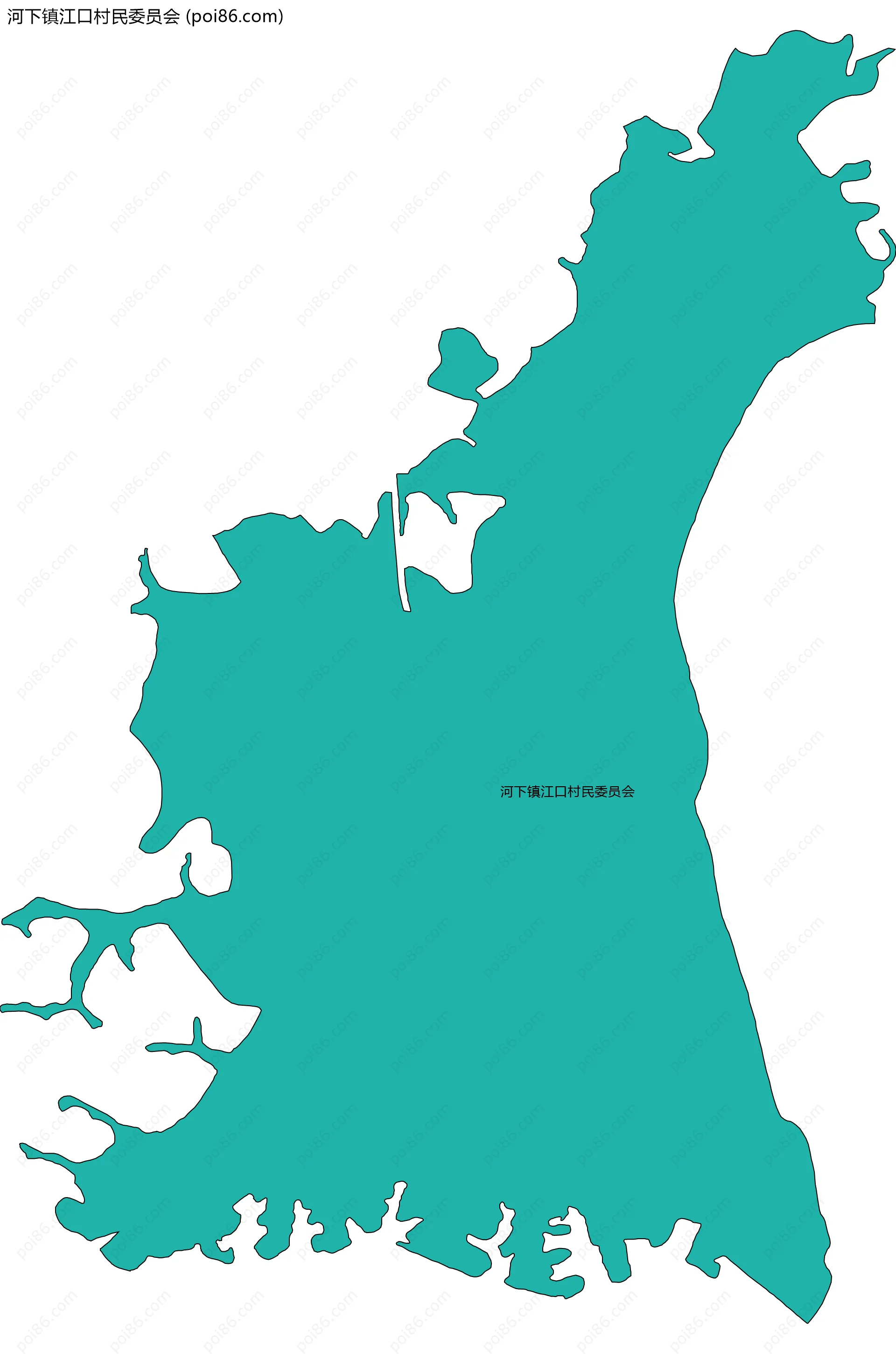 河下镇江口村民委员会边界地图