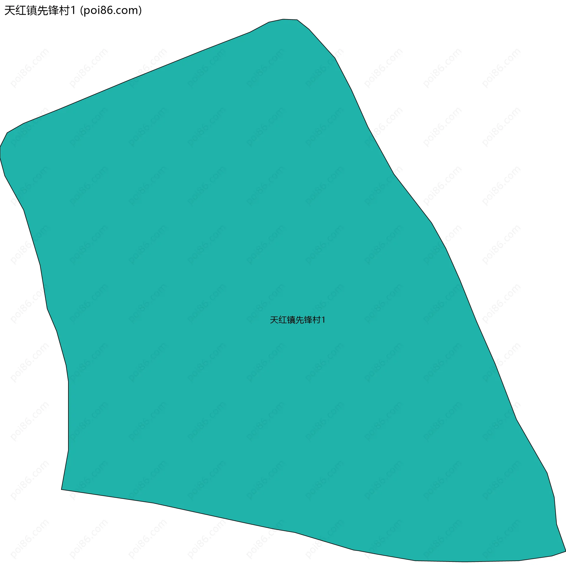 天红镇先锋村1边界地图