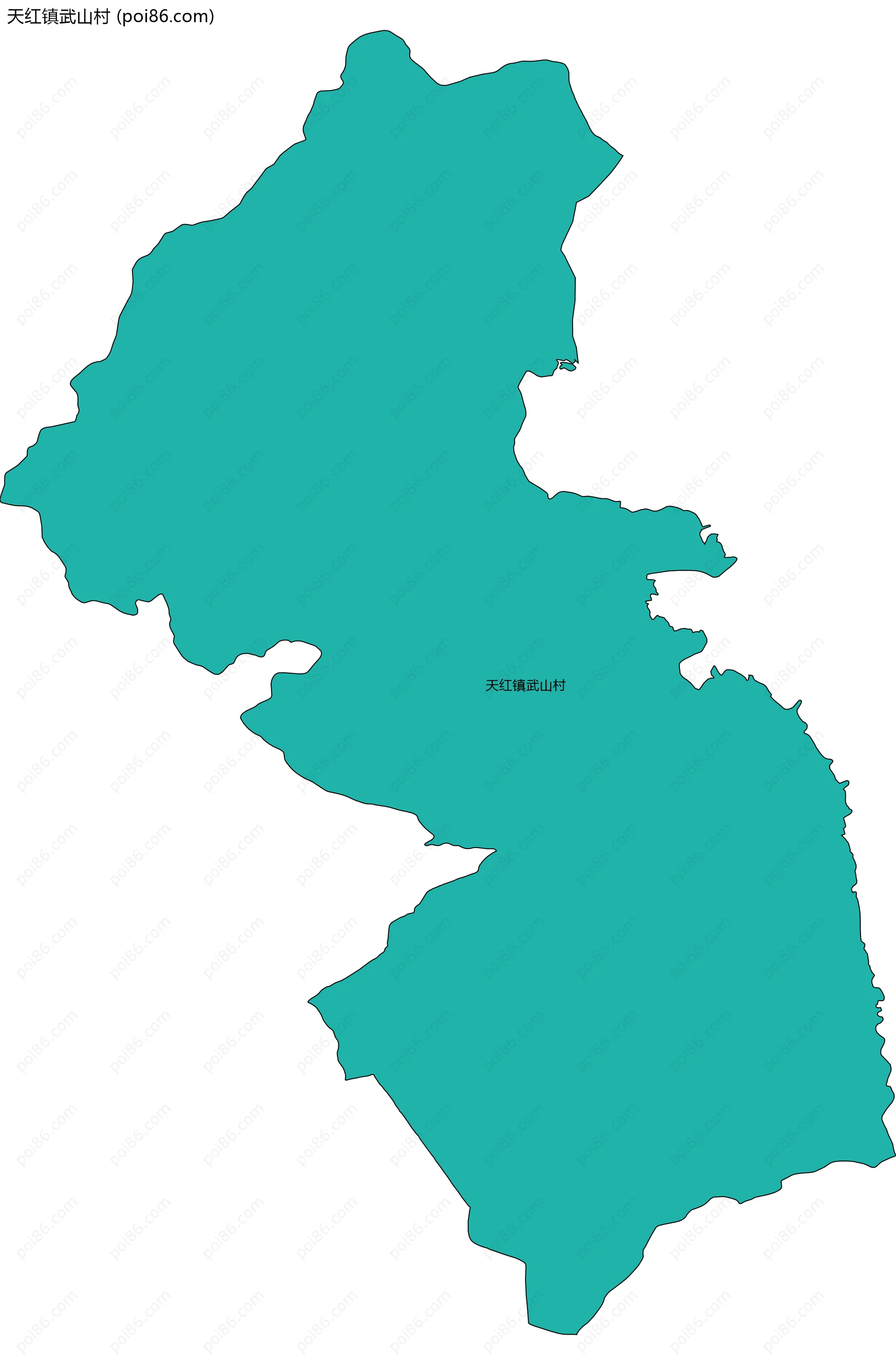 天红镇武山村边界地图