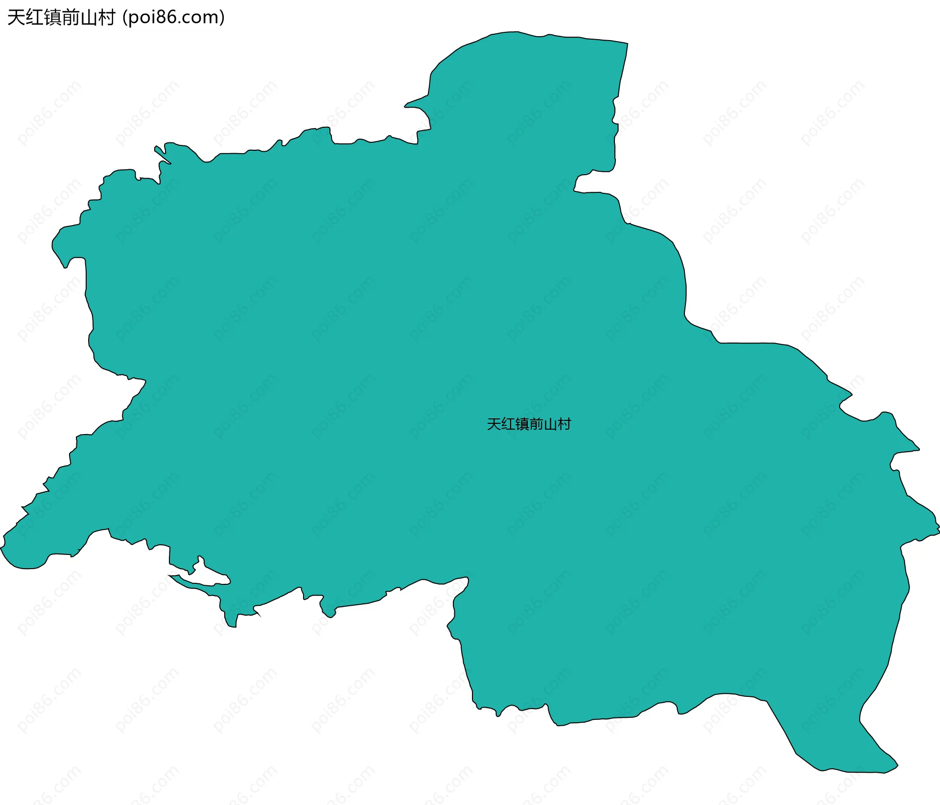 天红镇前山村边界地图