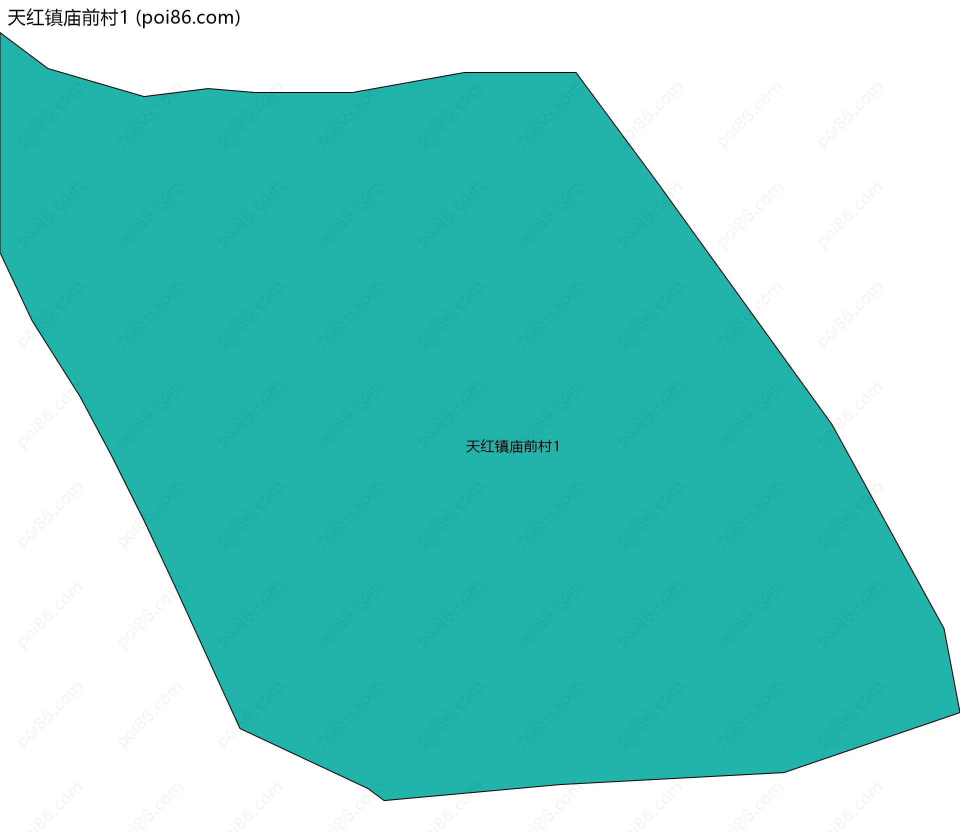 天红镇庙前村1边界地图