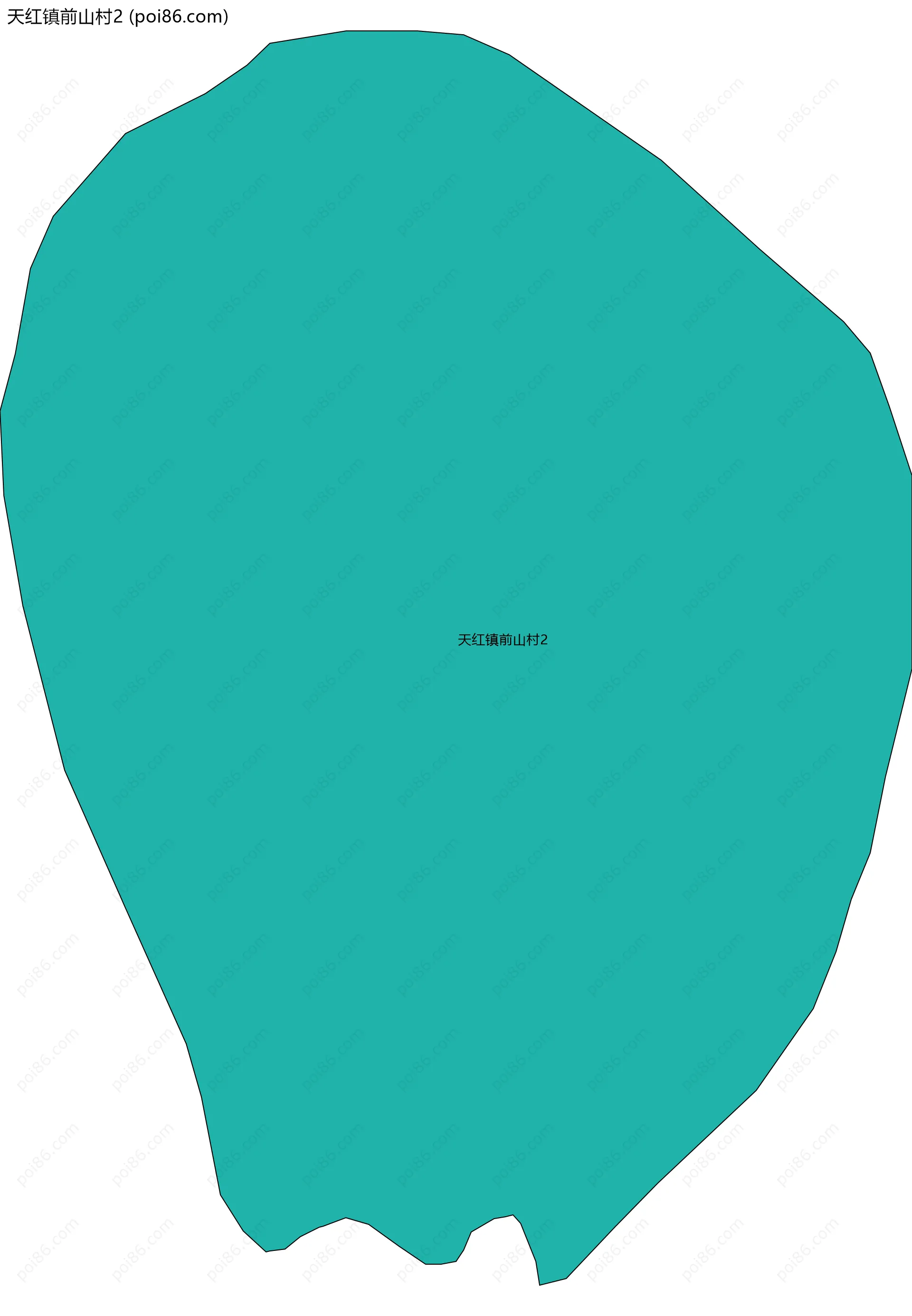 天红镇前山村2边界地图