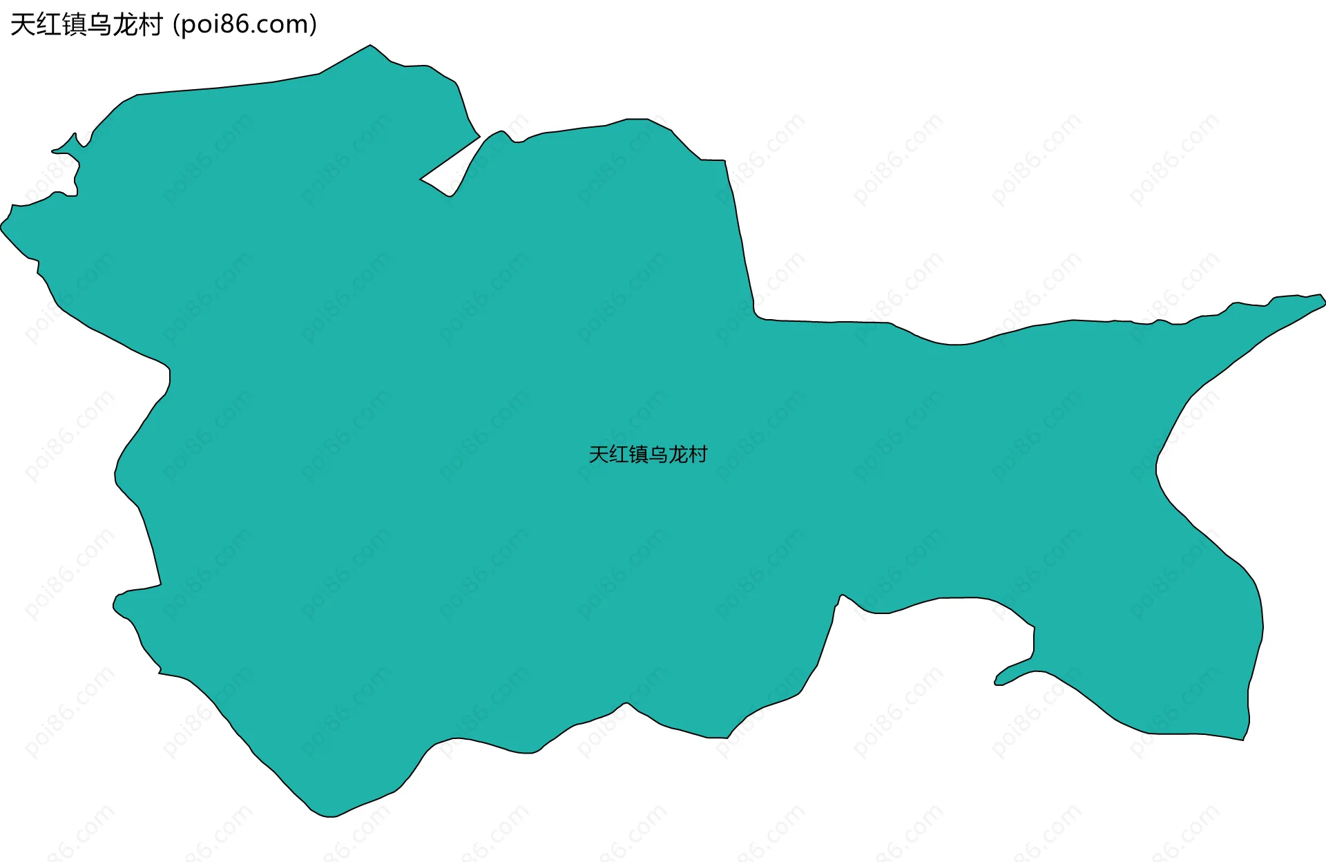 天红镇乌龙村边界地图