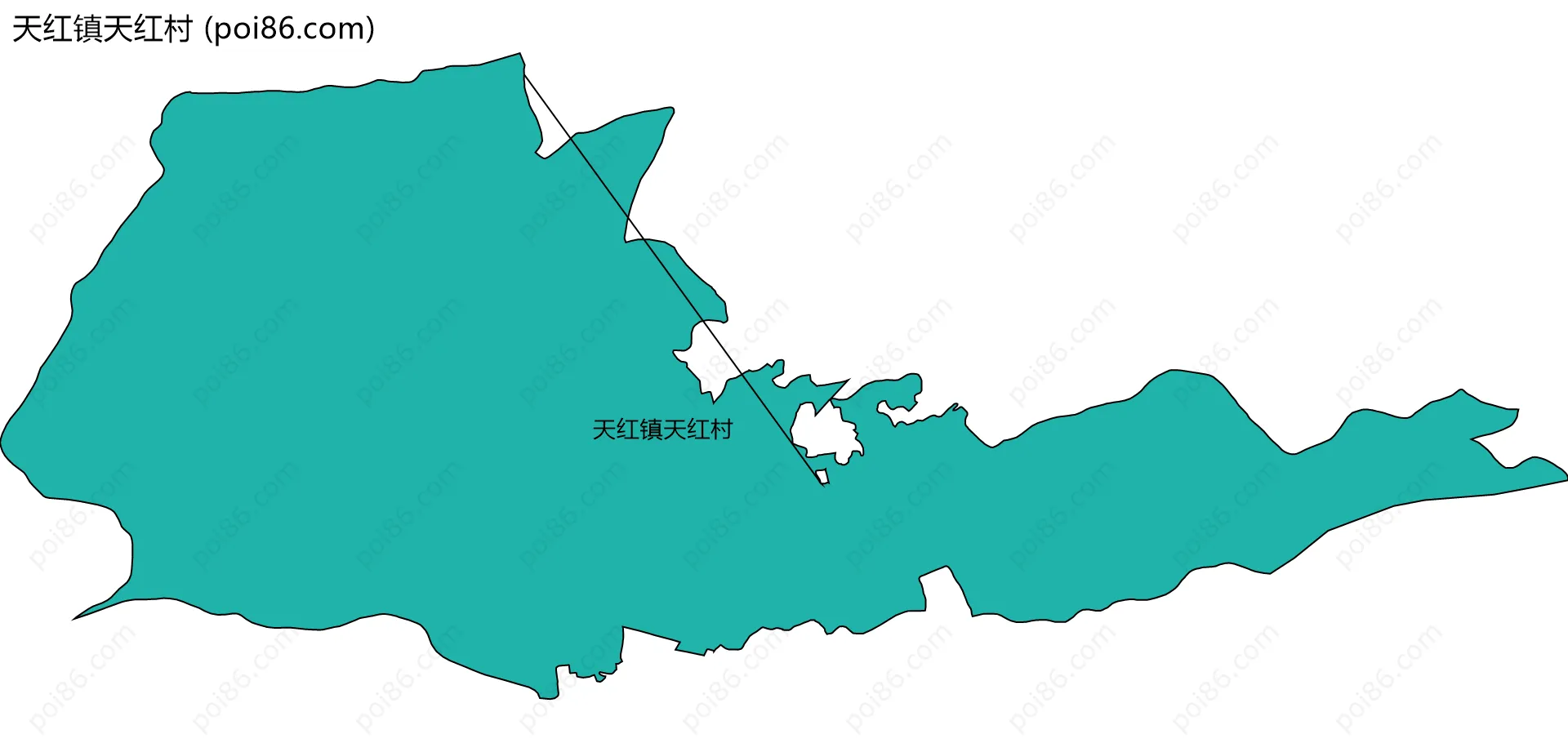 天红镇天红村边界地图