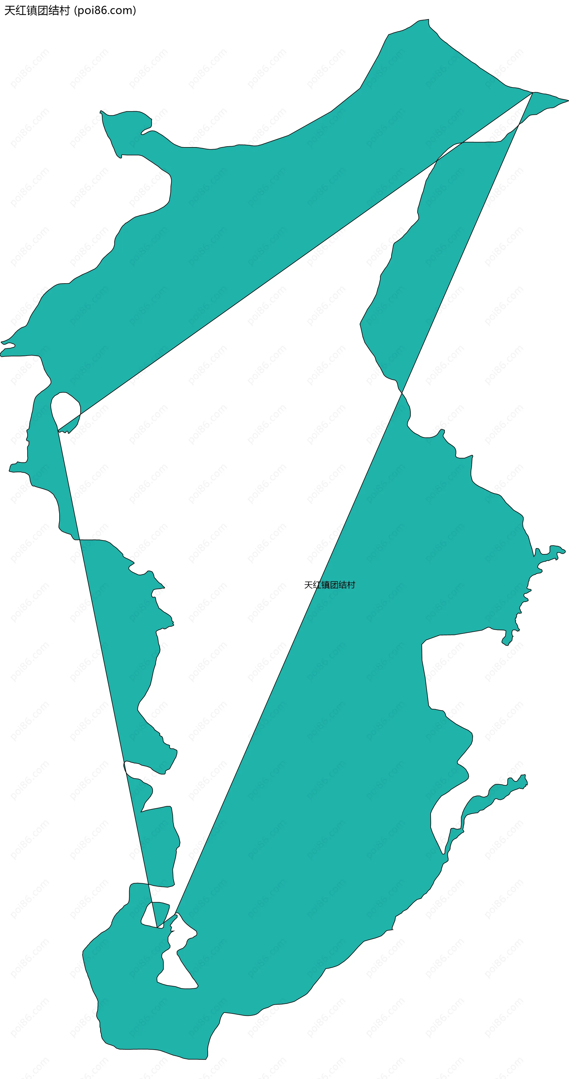 天红镇团结村边界地图