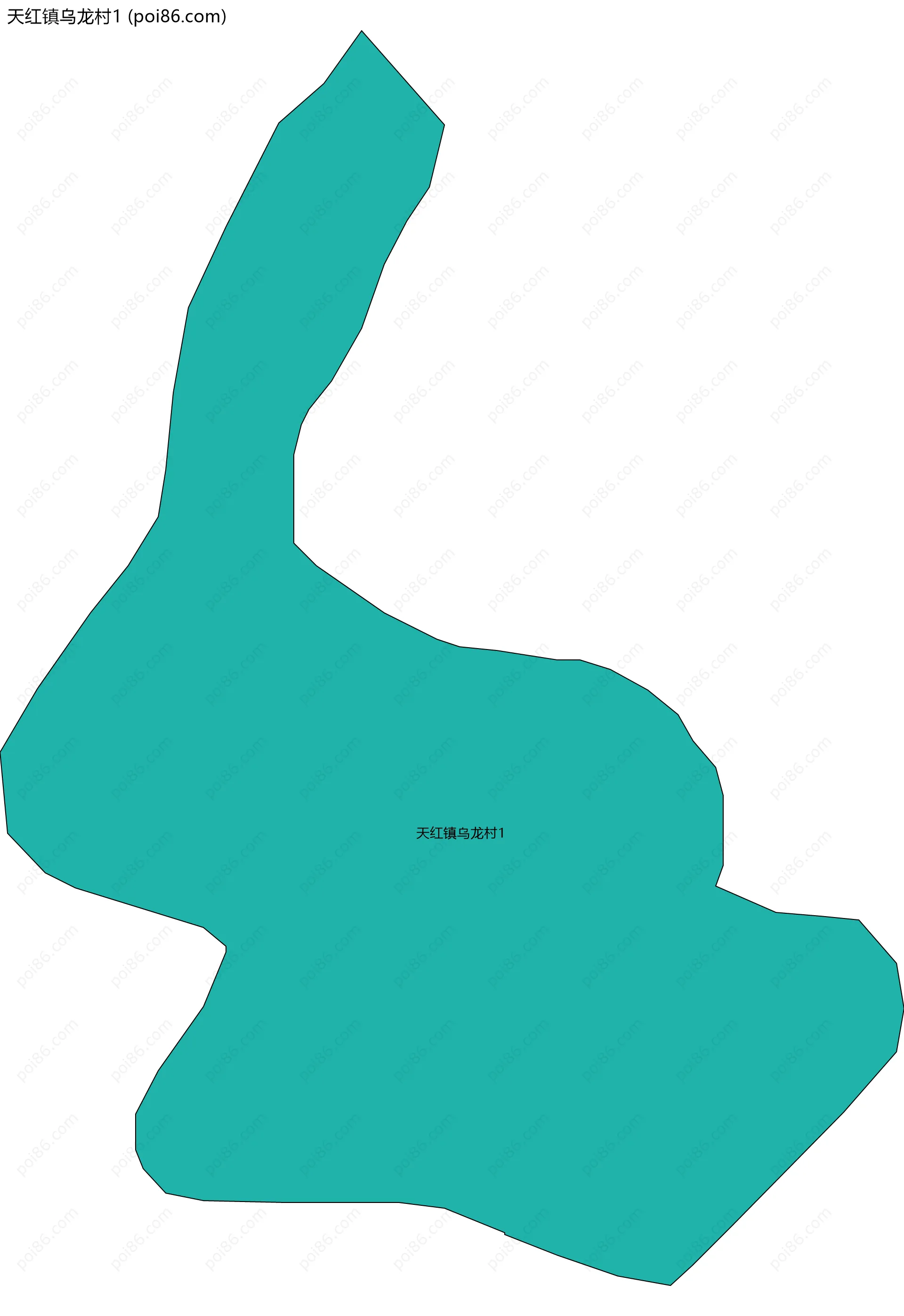 天红镇乌龙村1边界地图