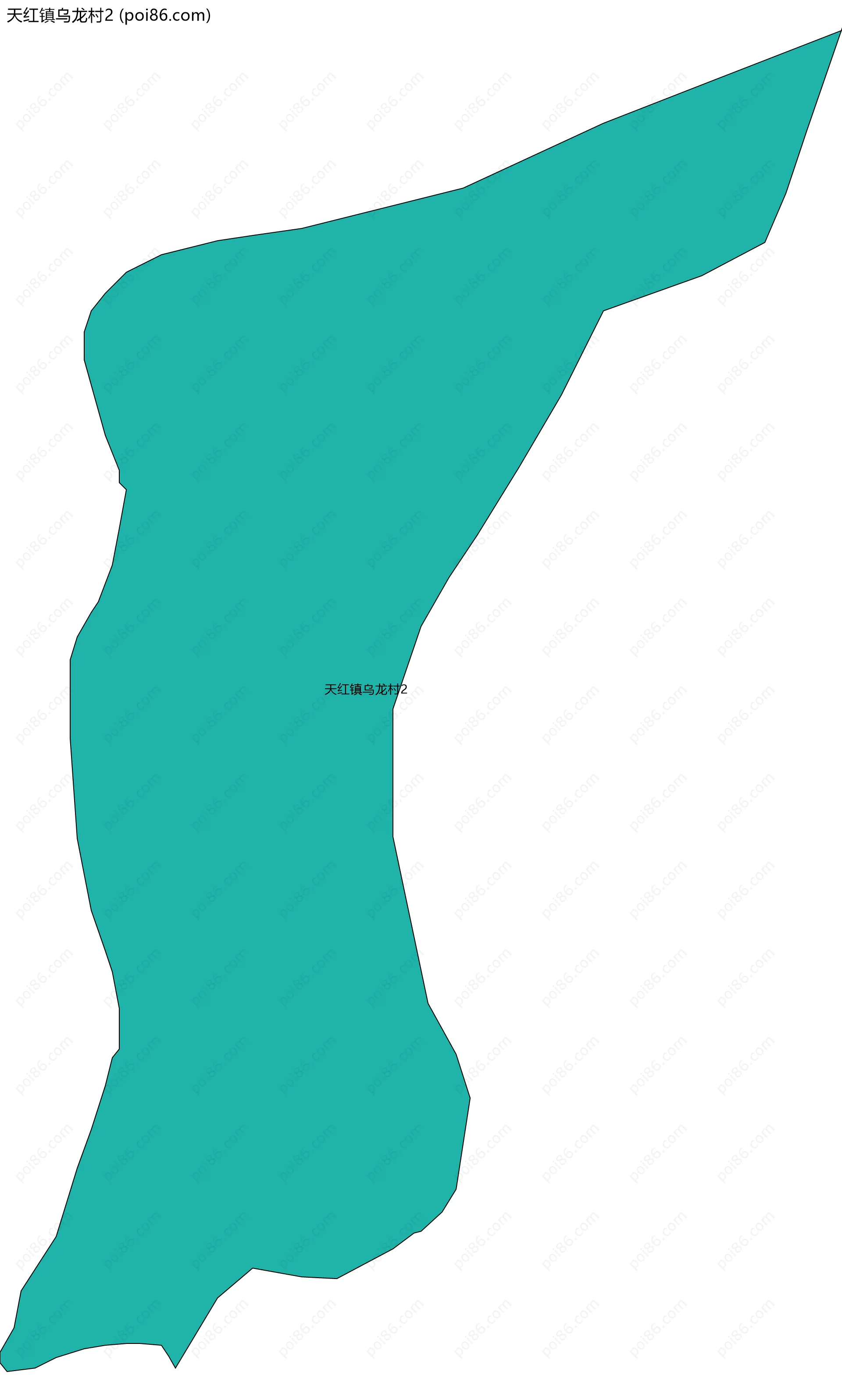 天红镇乌龙村2边界地图