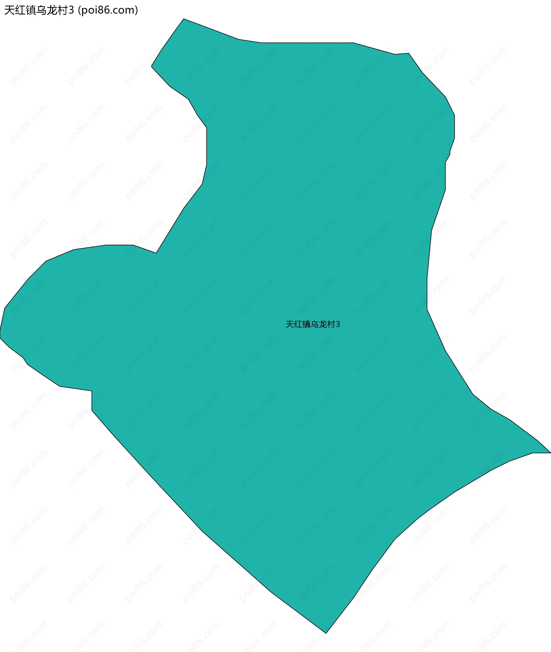 天红镇乌龙村3边界地图