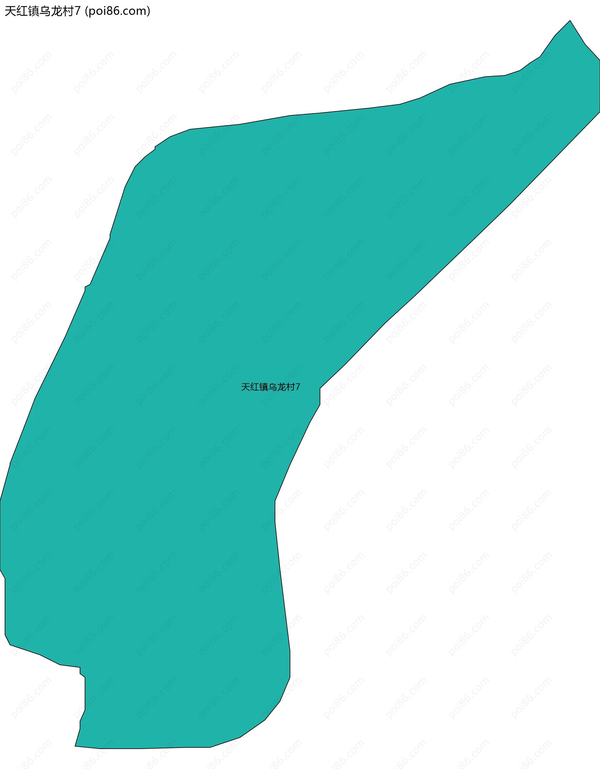 天红镇乌龙村7边界地图