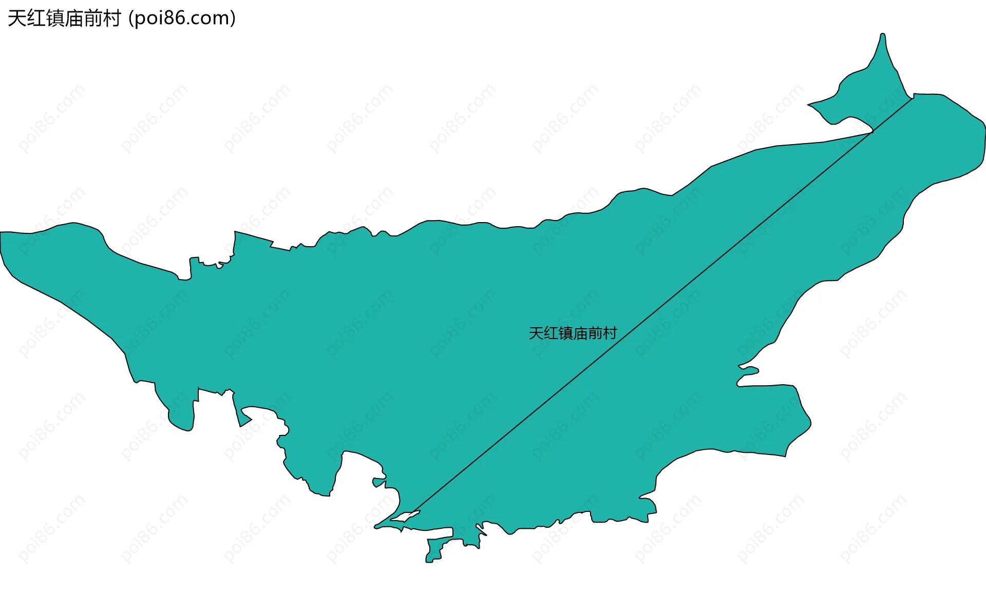 天红镇庙前村边界地图