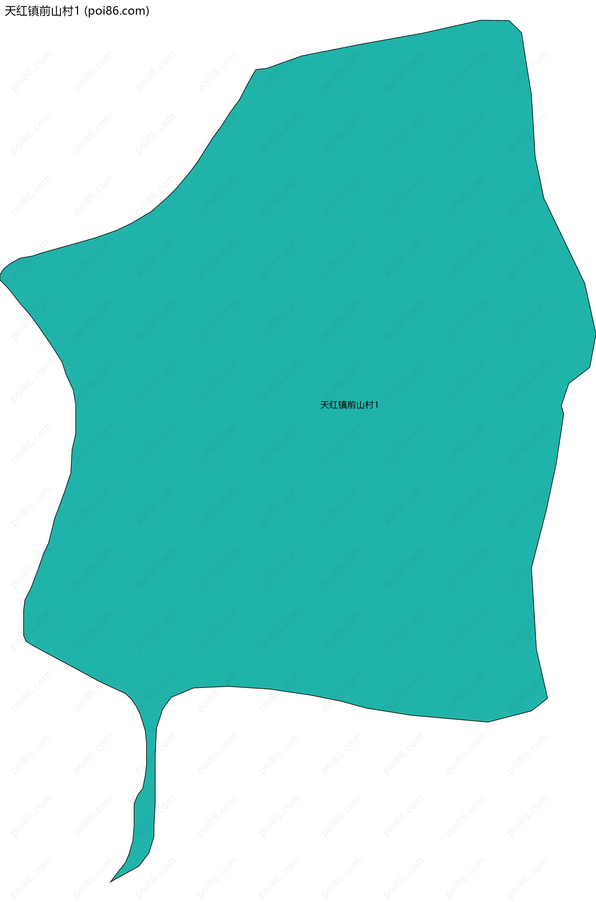 天红镇前山村1边界地图