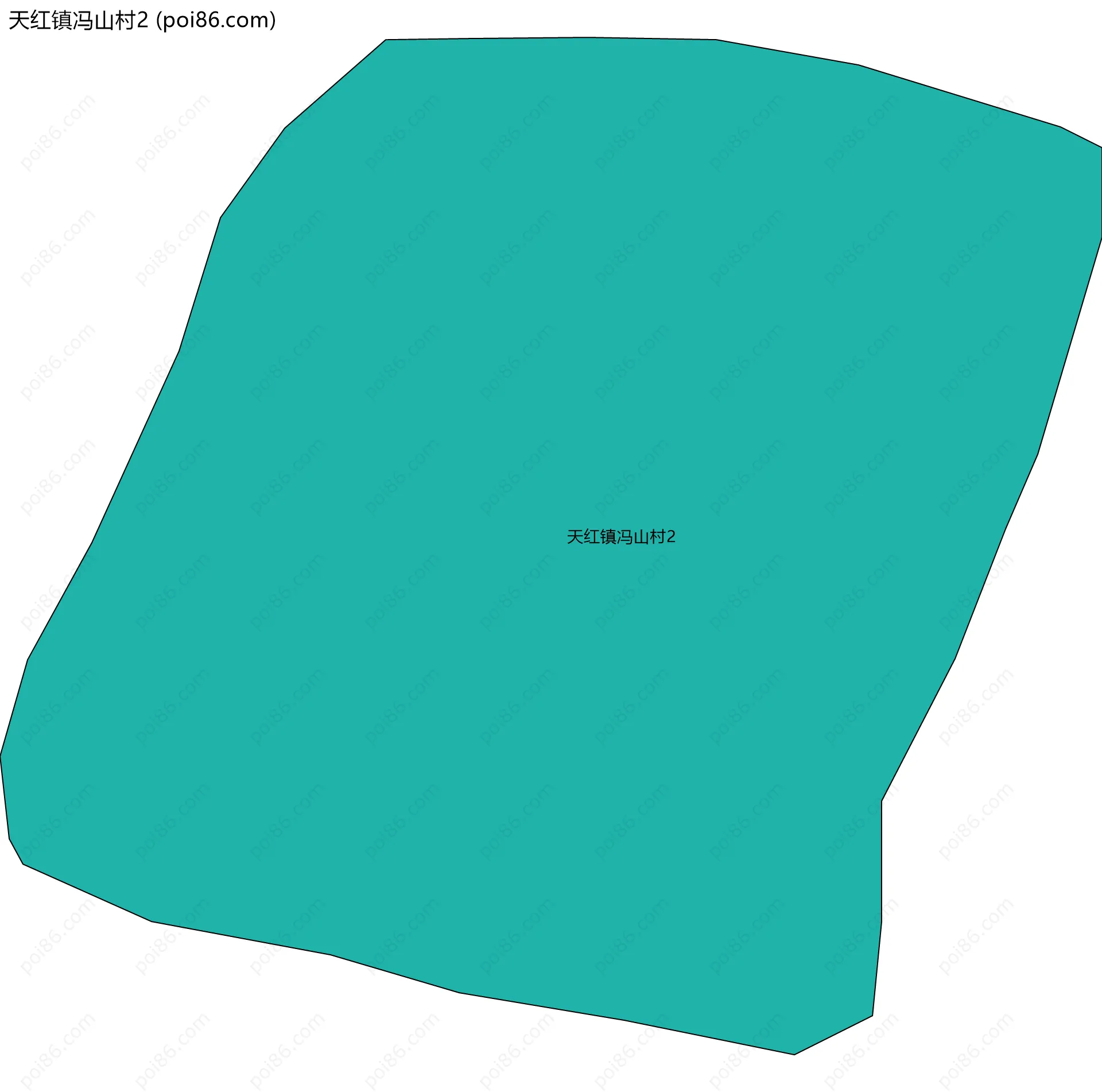 天红镇冯山村2边界地图