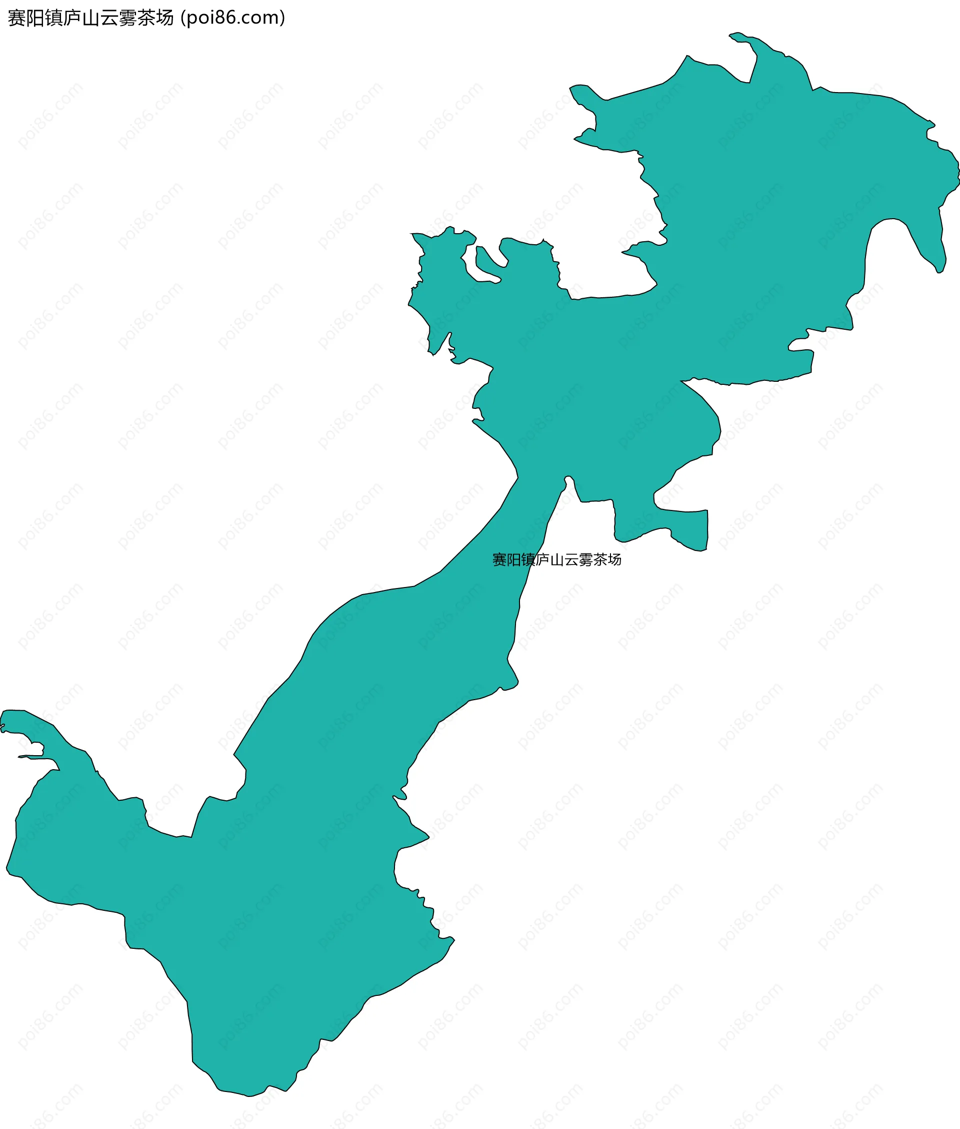 赛阳镇庐山云雾茶场边界地图