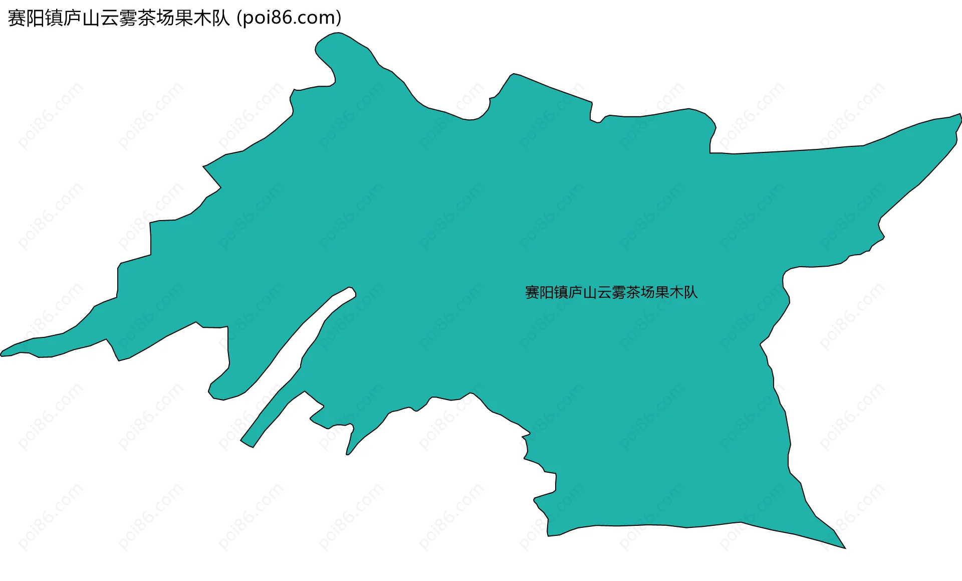 赛阳镇庐山云雾茶场果木队边界地图