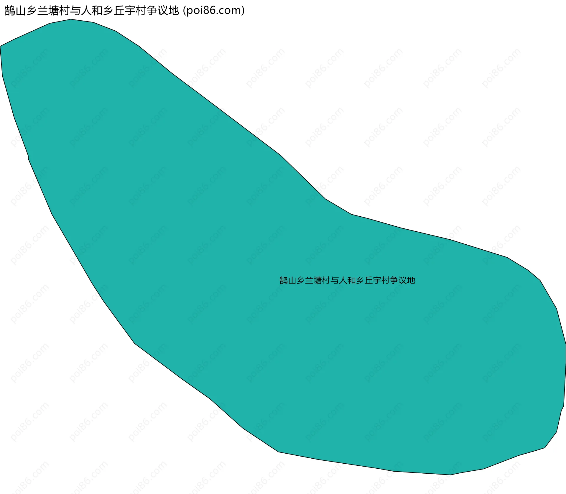 鹄山乡兰塘村与人和乡丘宇村争议地边界地图