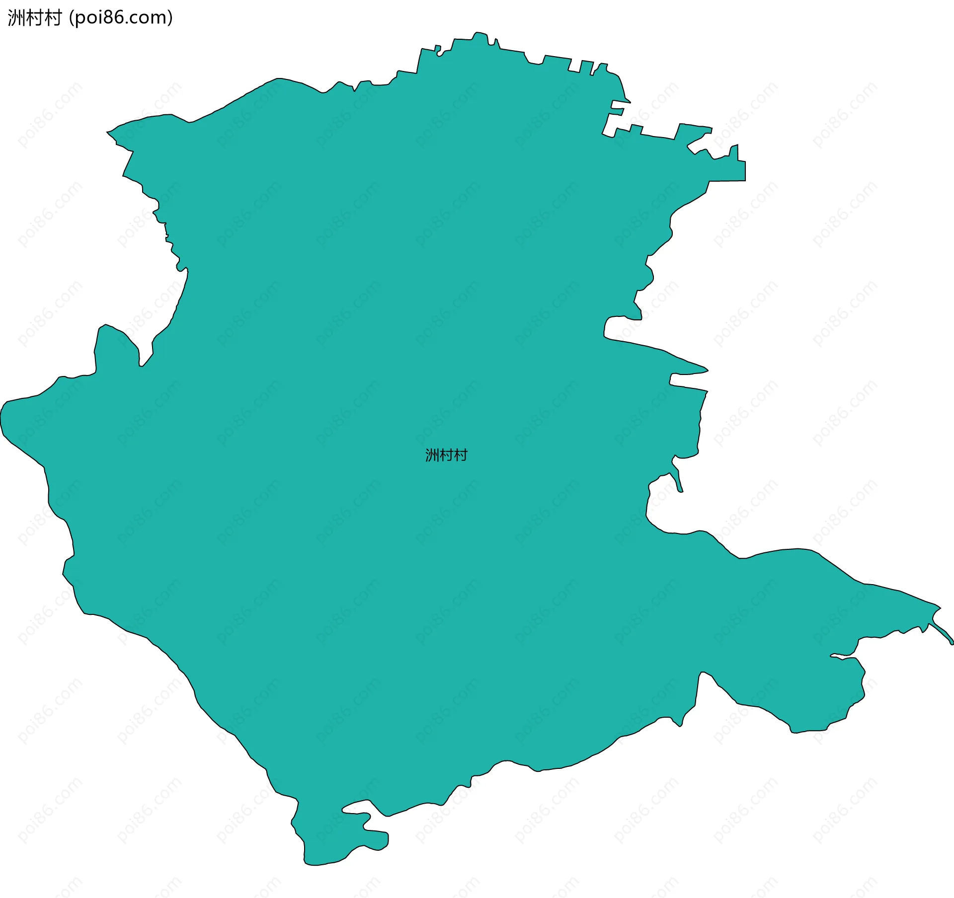 洲村村边界地图