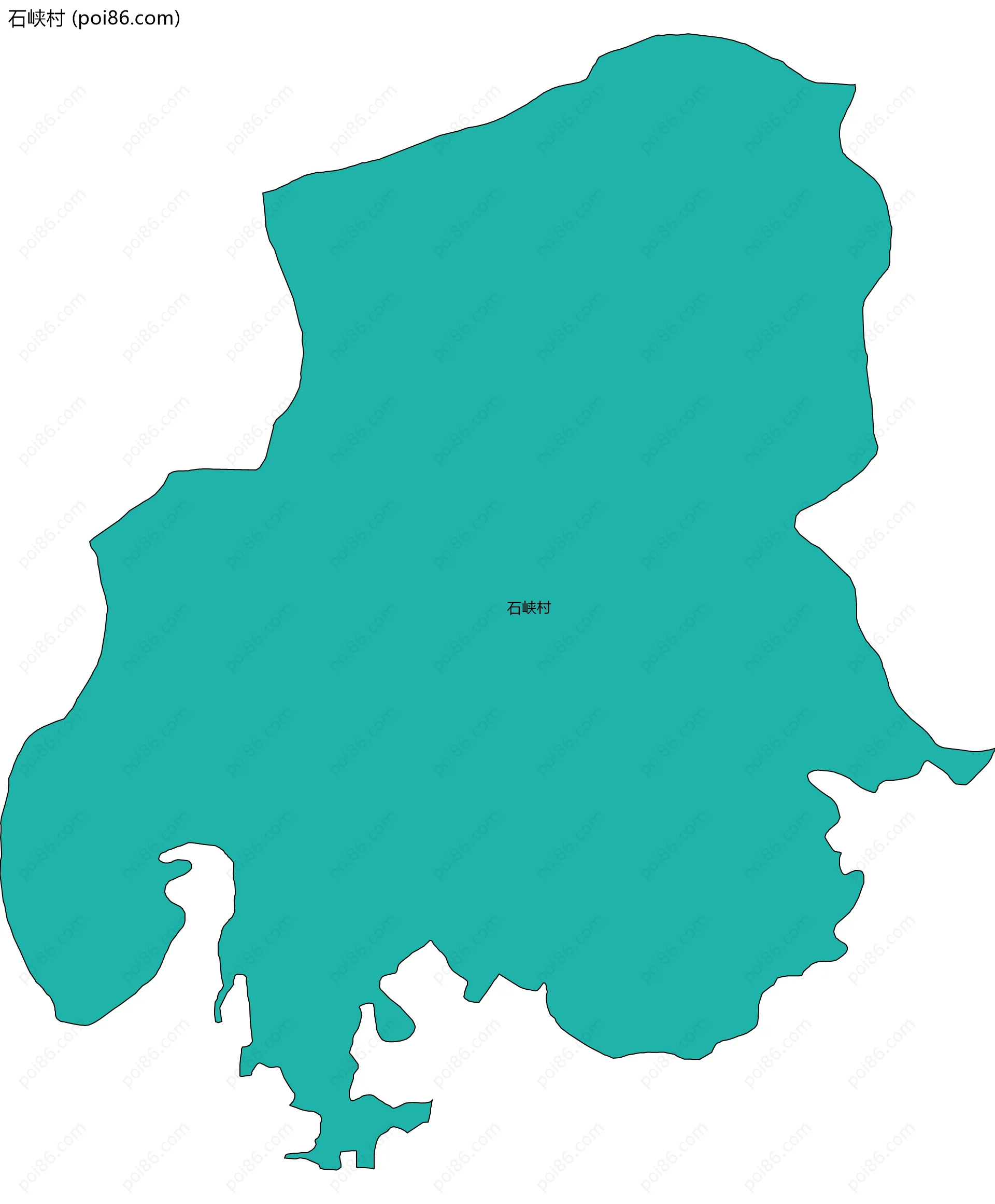 石峡村边界地图