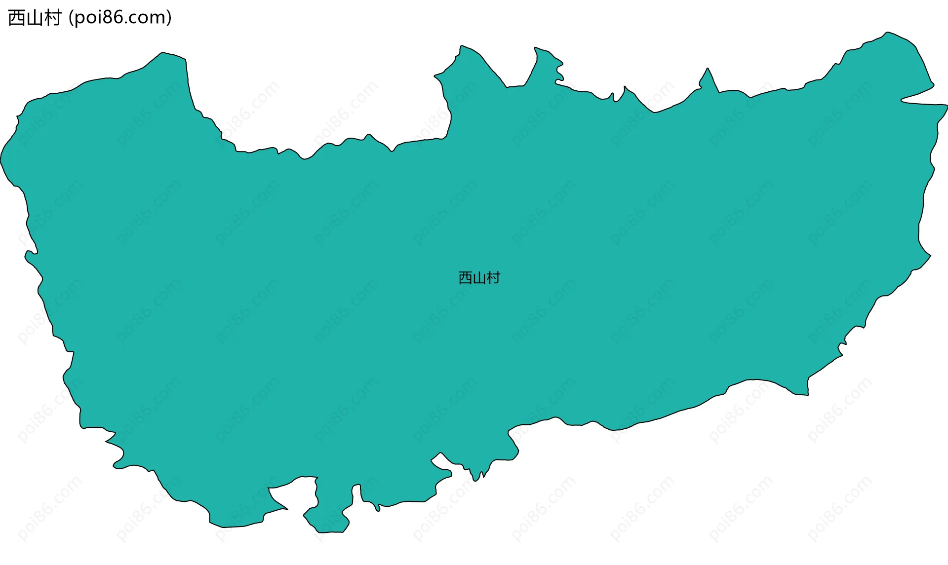 西山村边界地图